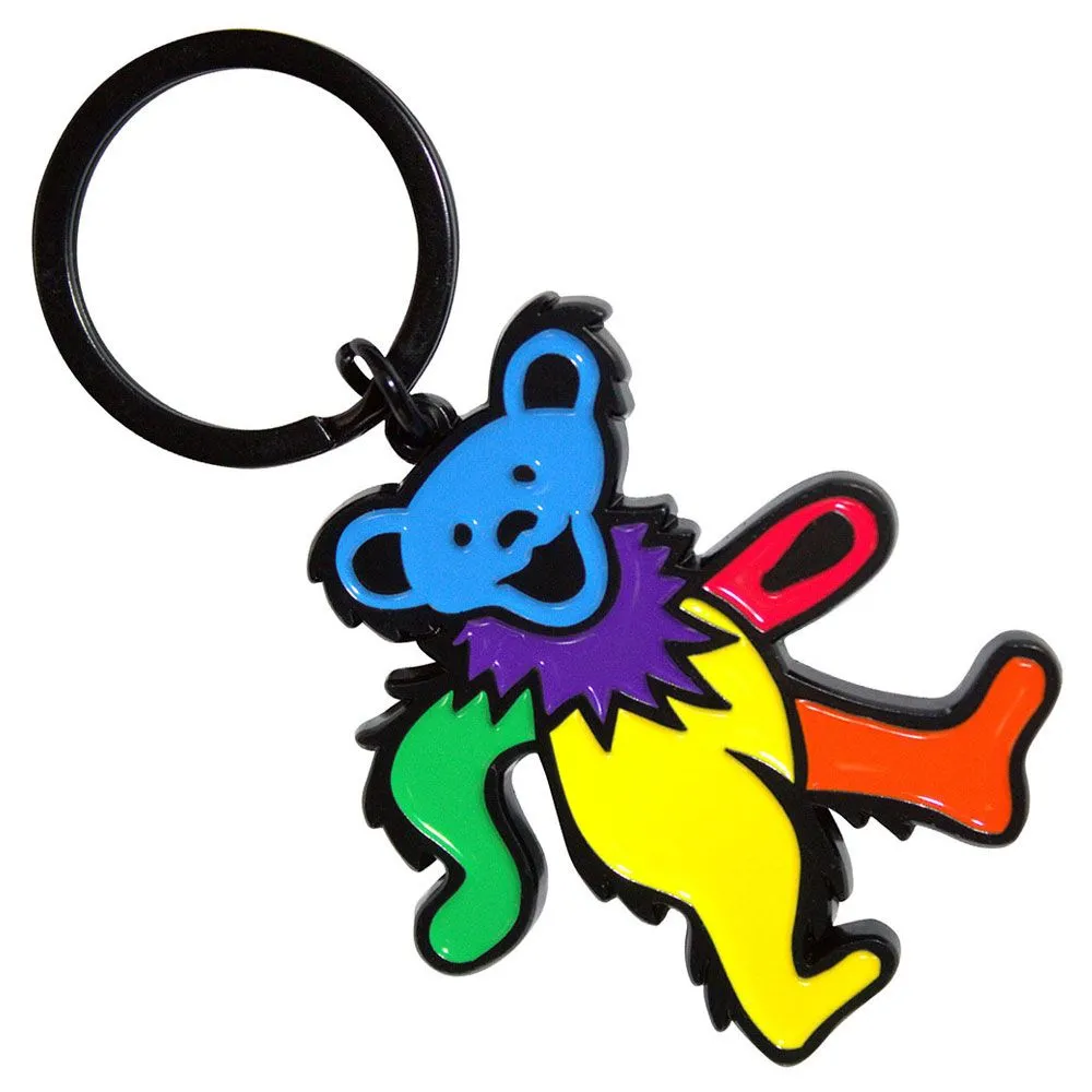 Yellow Body Dancing Bear Keyring Keychain