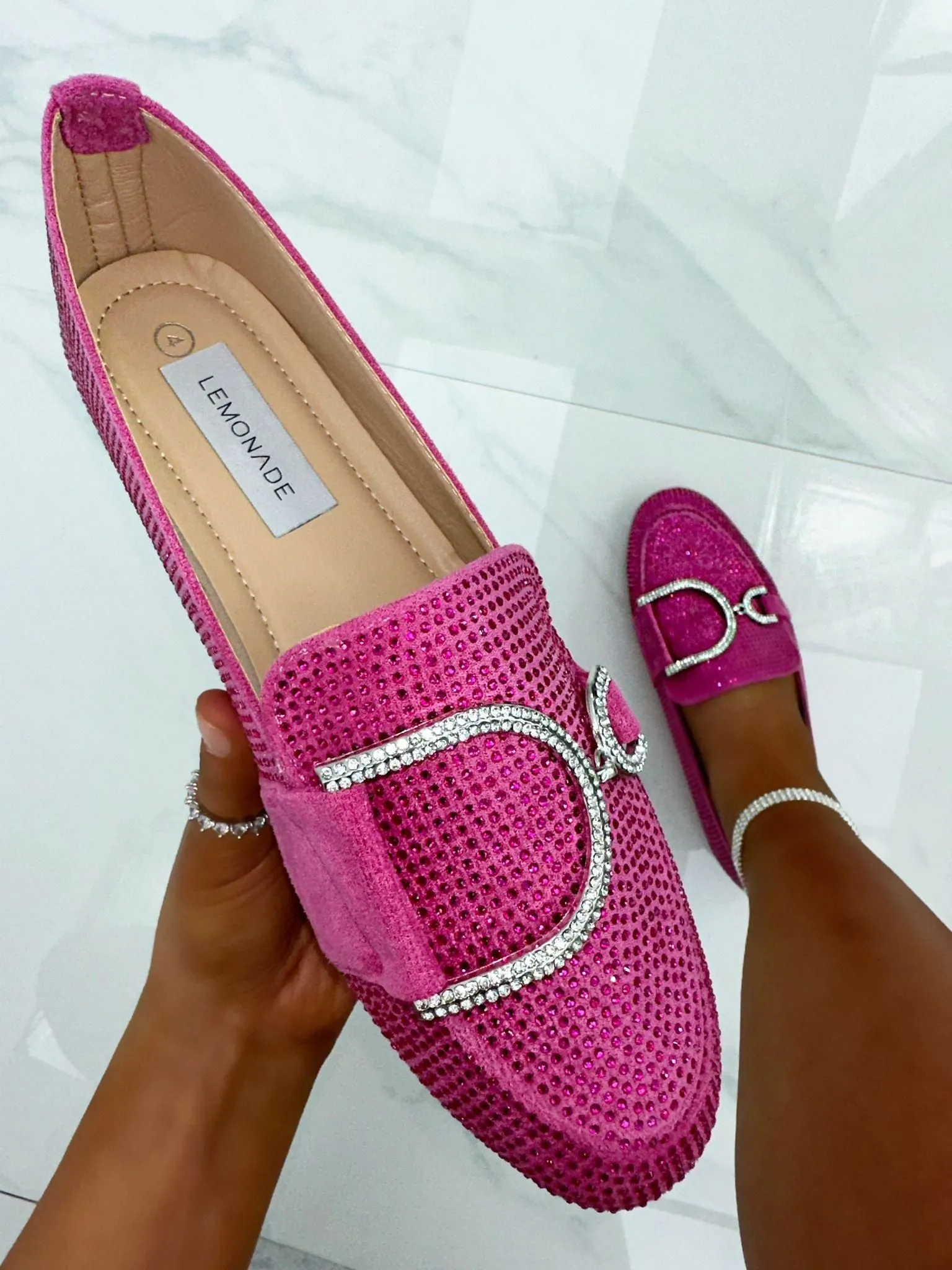 Crystal Imperial Suede Loafers