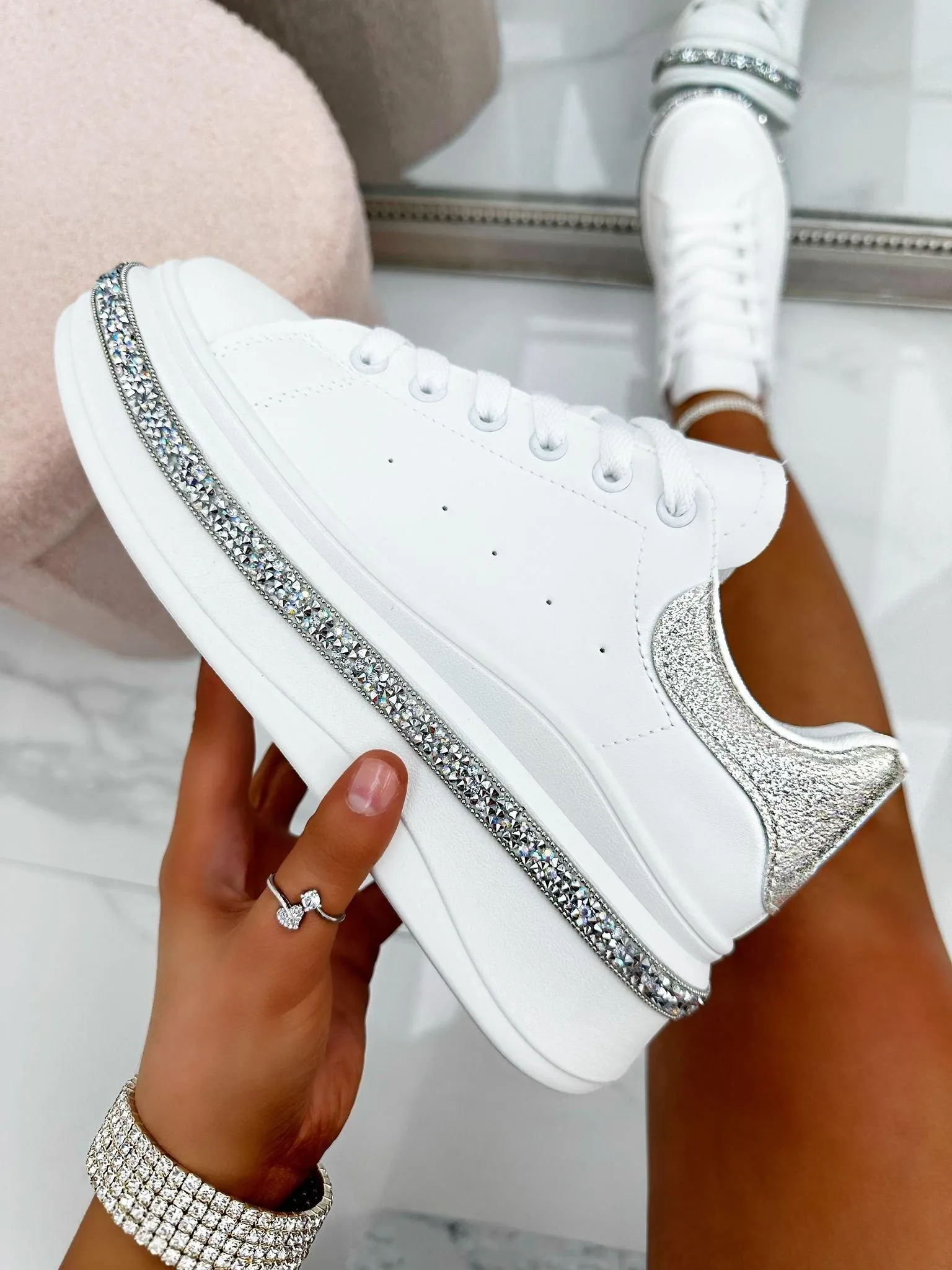Chunky Crystal Trim Trainers