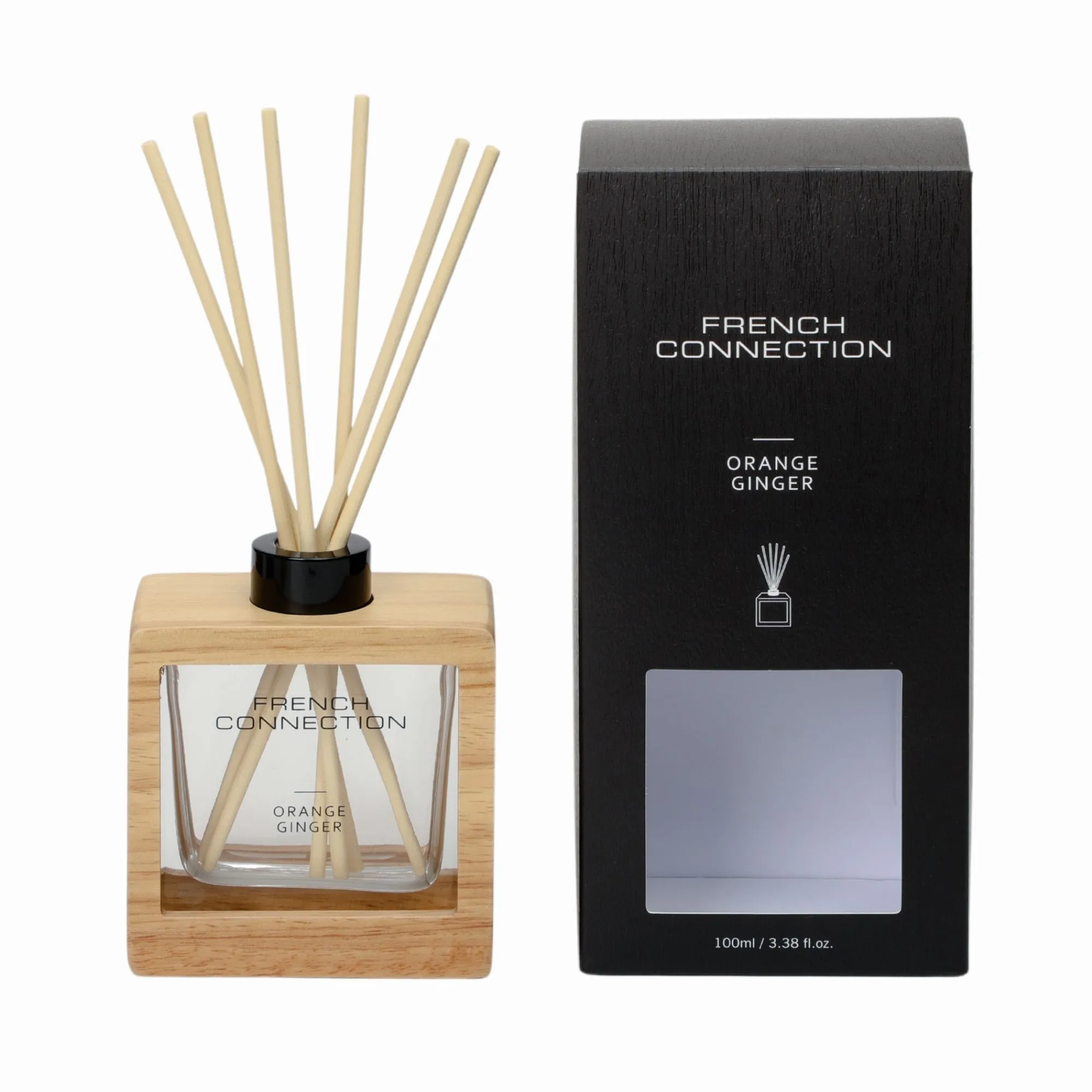 Orange & Ginger Reed Diffuser 100ML Natural Wooden Surround