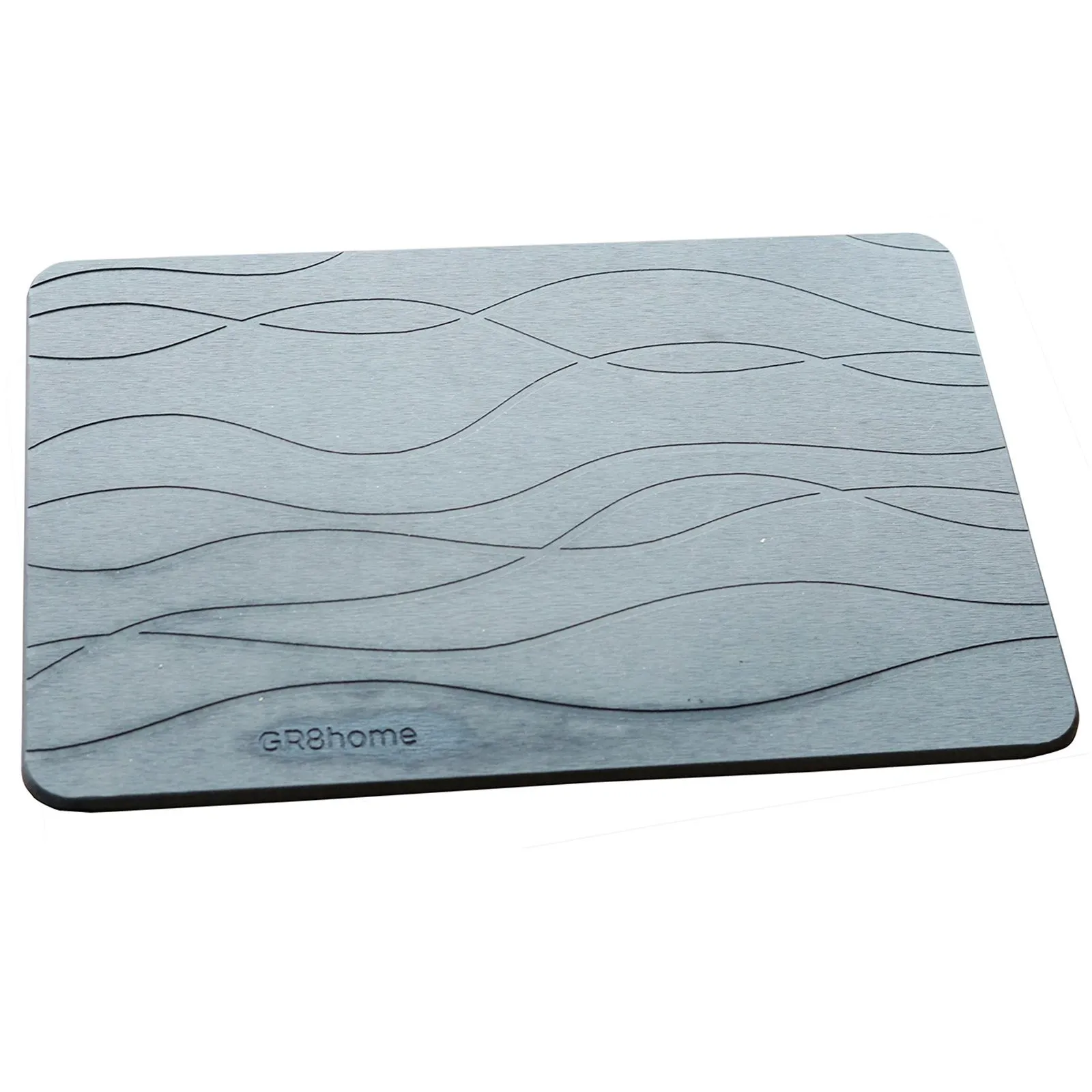 Diatomite Stone Bath Mat Grey Absorbent Drying Non Slip Bathstone Bathroom Rug