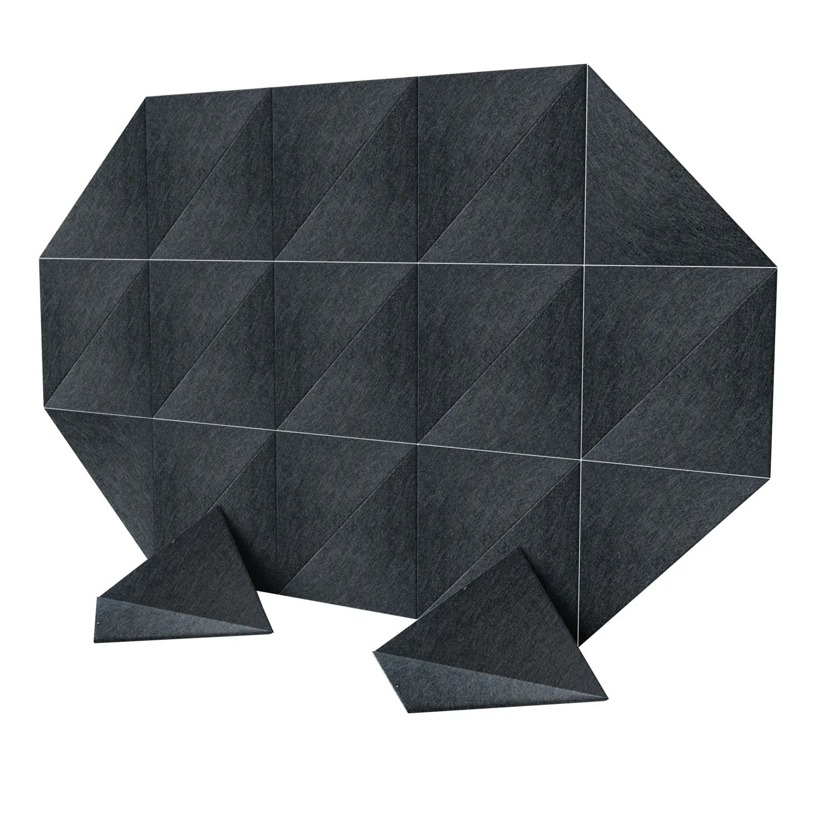 24 x Black Triangle Self Adhesive Acoustic Wall Panels