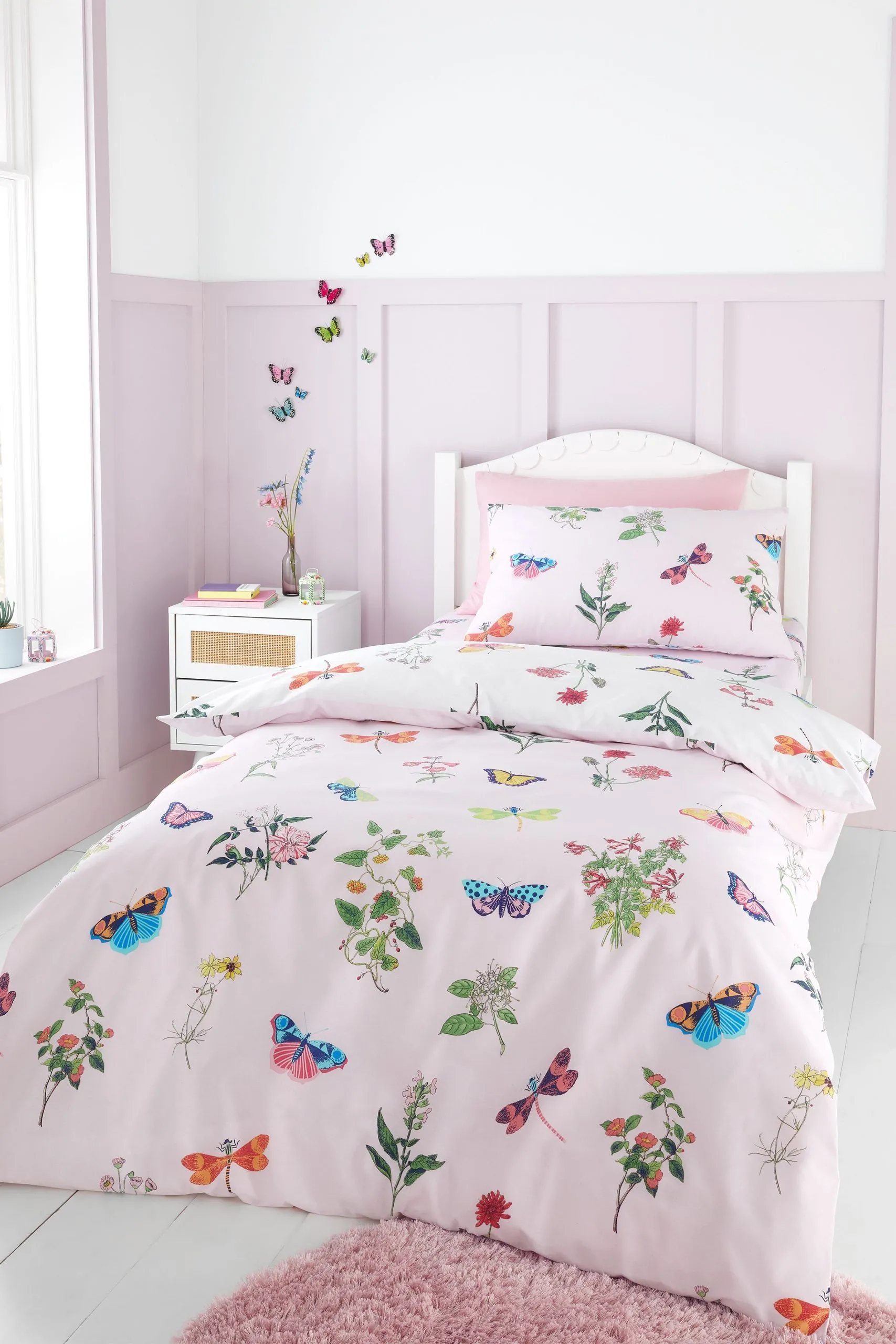 'Butterfly Garden' Reversible Duvet Cover Set
