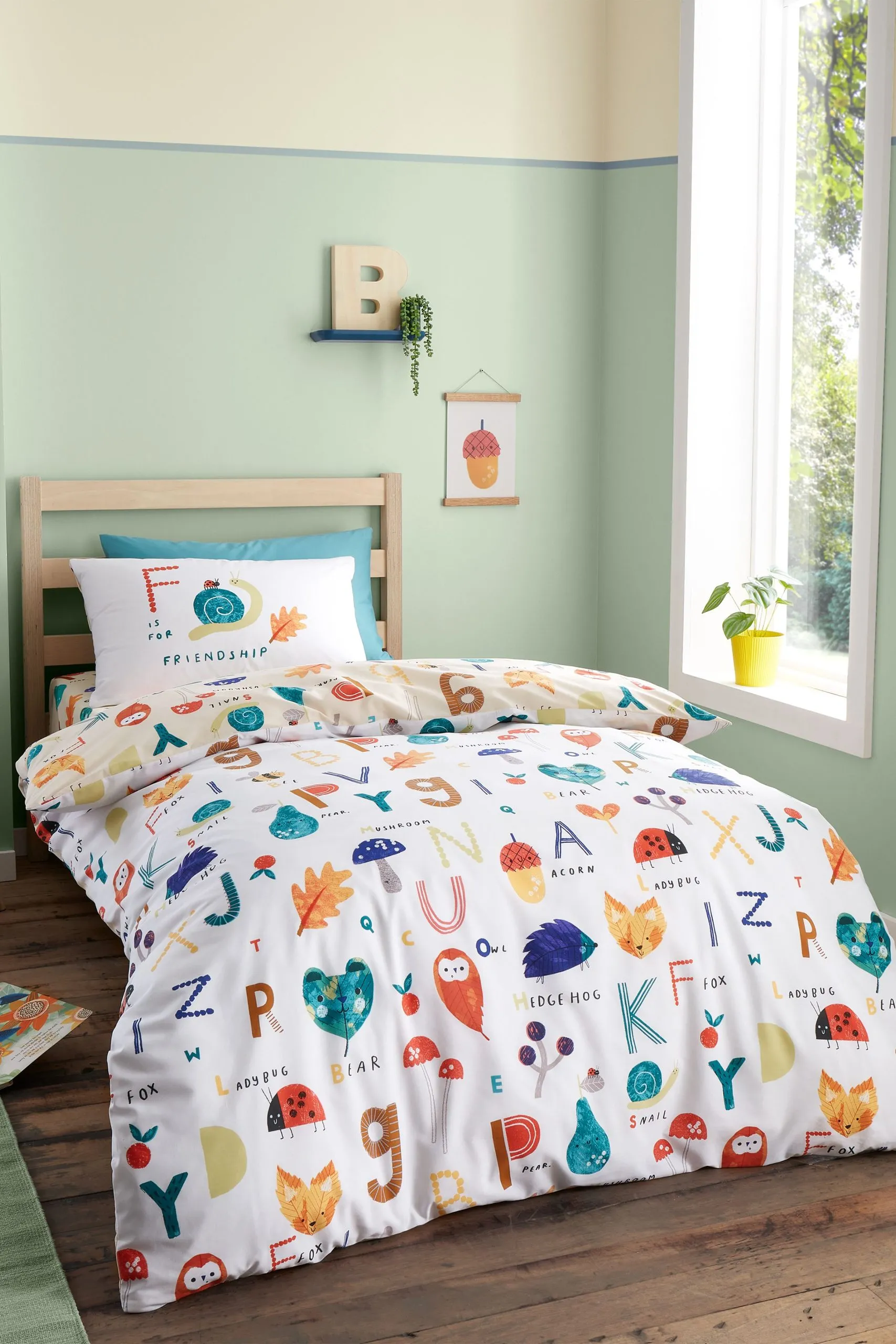 'Woodland Alphabet' Reversible Duvet Cover Set