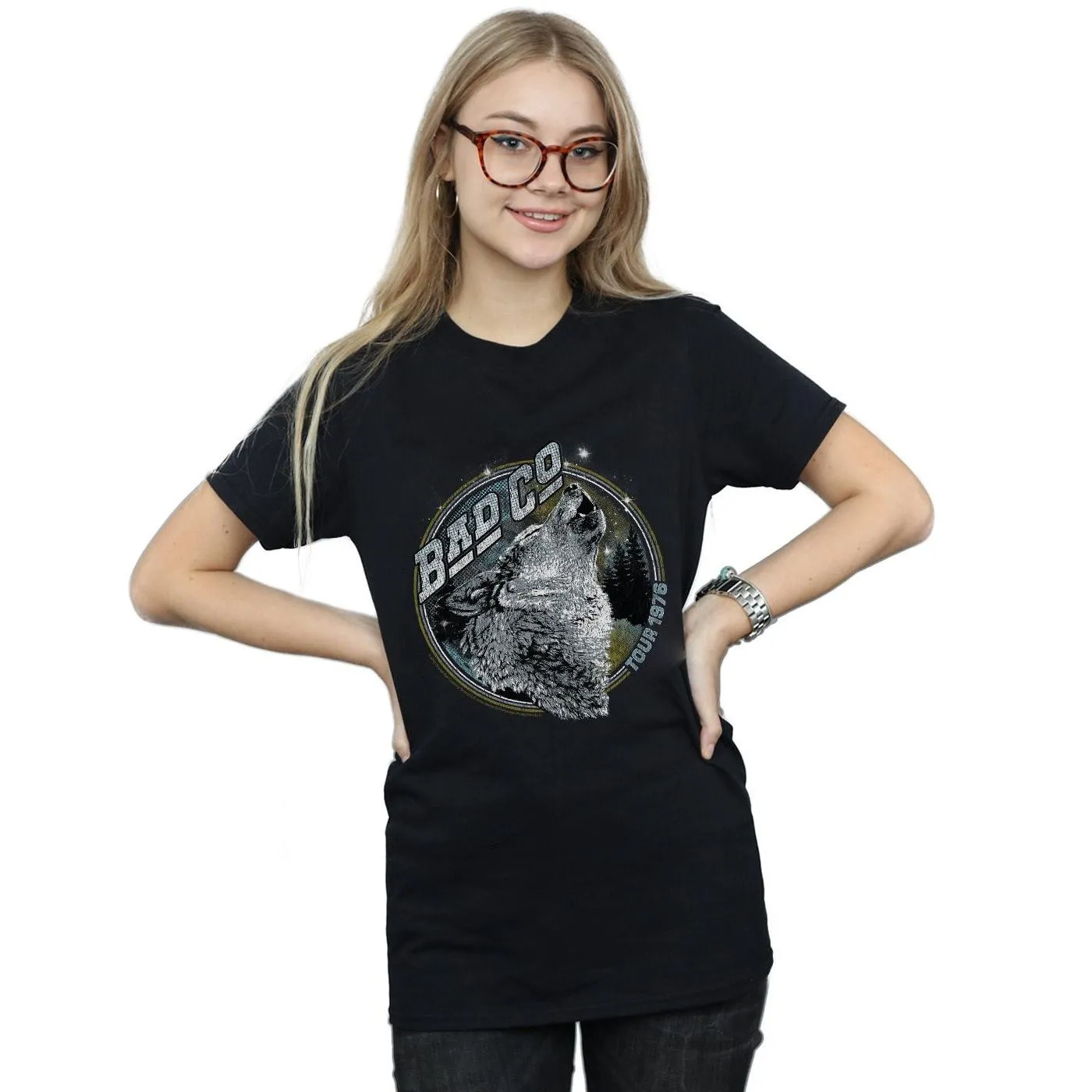 Wolf Tour 1976 Cotton Boyfriend T-Shirt