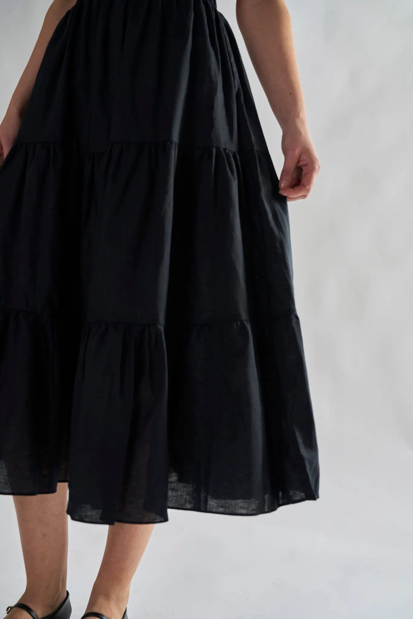 Tiered Midi Skirt