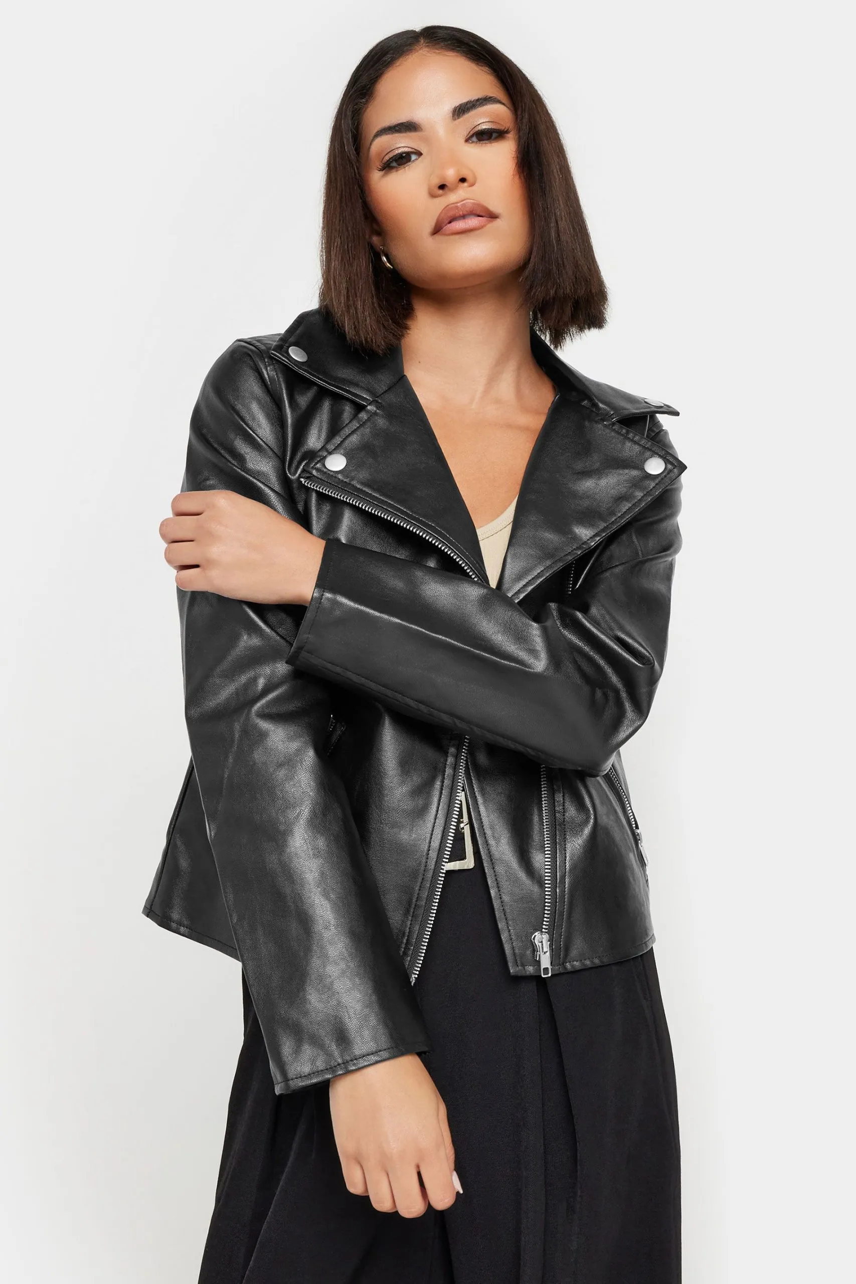 Petite Faux Leather Jacket