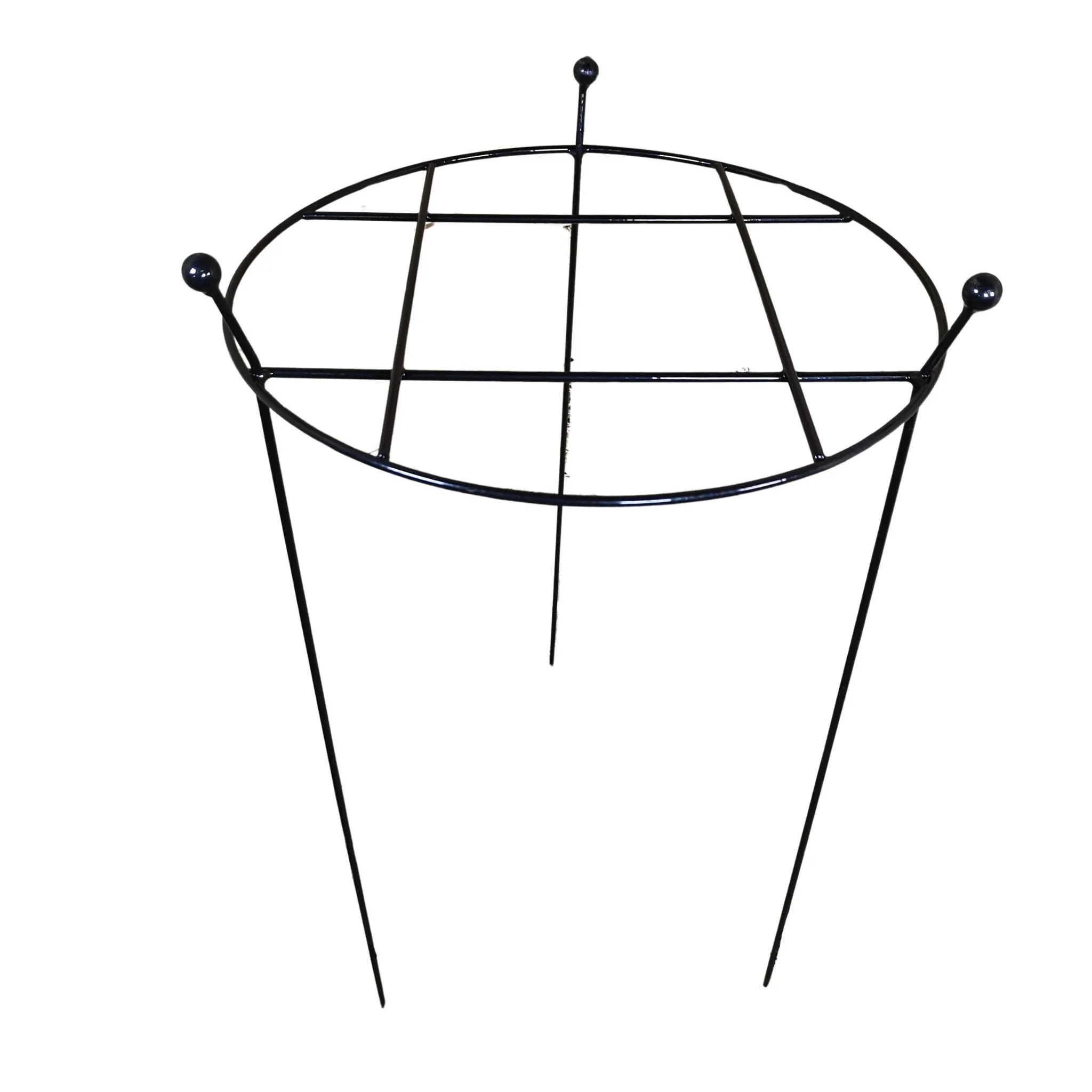 Pack of 2 Tom Chambers Cottage Heavy Duty Black Metal Steel Herbaceous Garden Plant Support Grow Through Large 80cm x 45cm