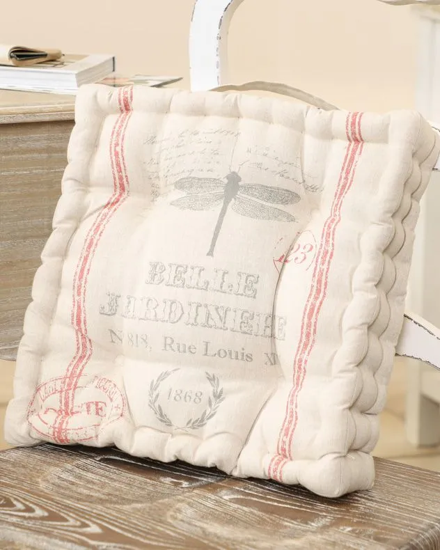 Traditional Insect Print Indoor Outdoor Chair Seat Pad Garden Box Cushion (L)40cm x (W)40cm