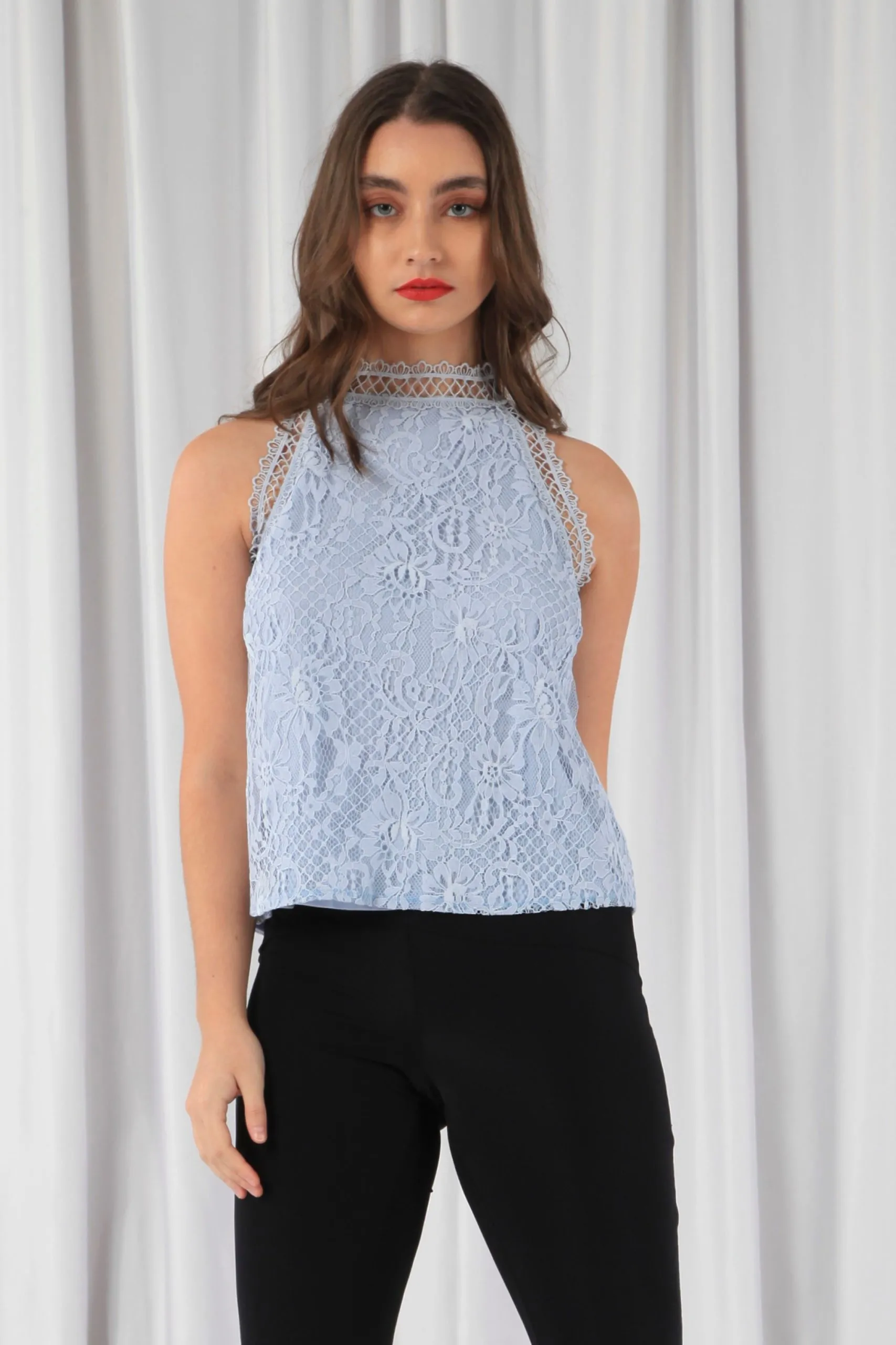 Halter Neck Lace Top