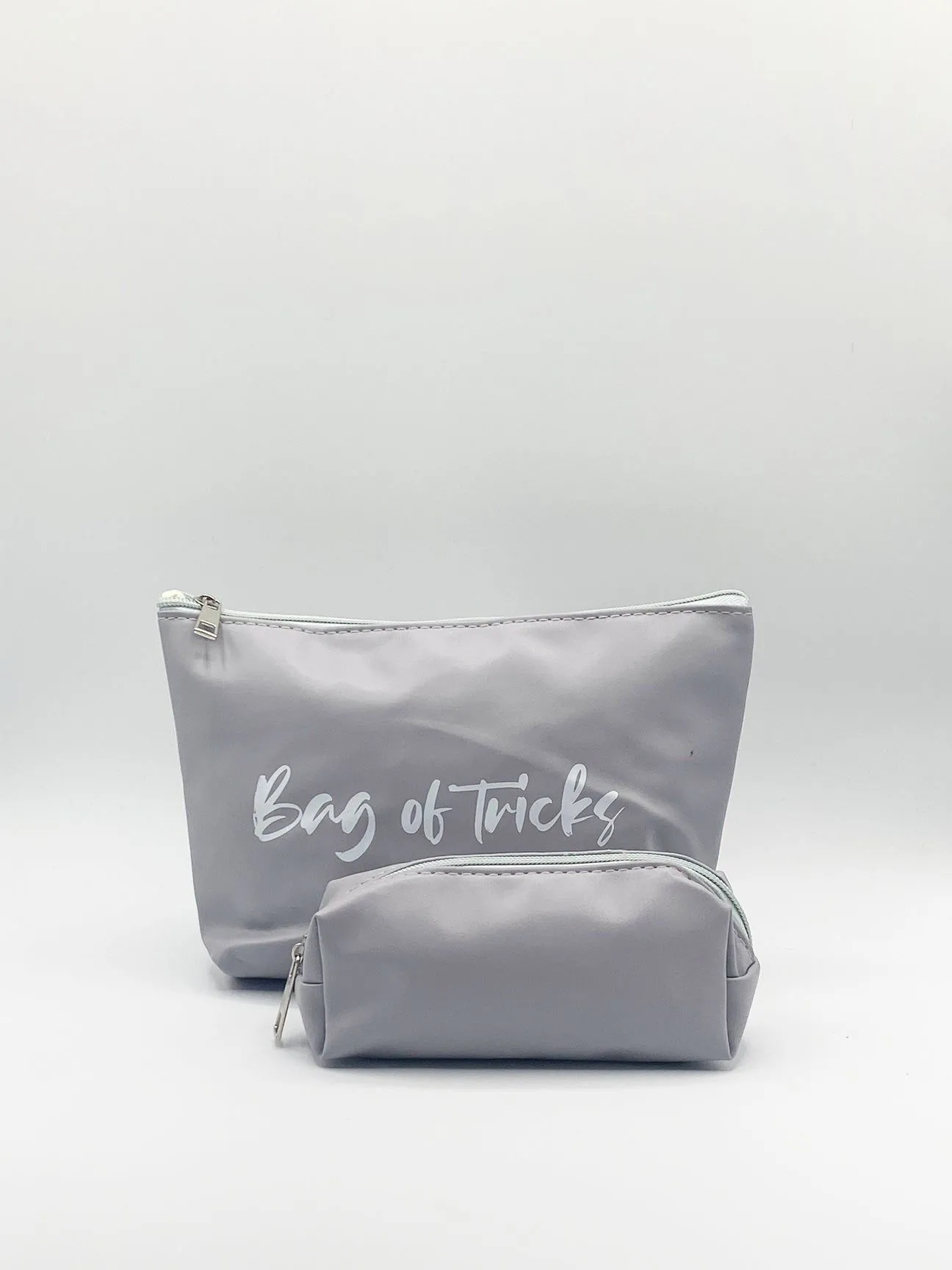 'Bag of Tricks' Toiletry Bag 2 Pack in Grey