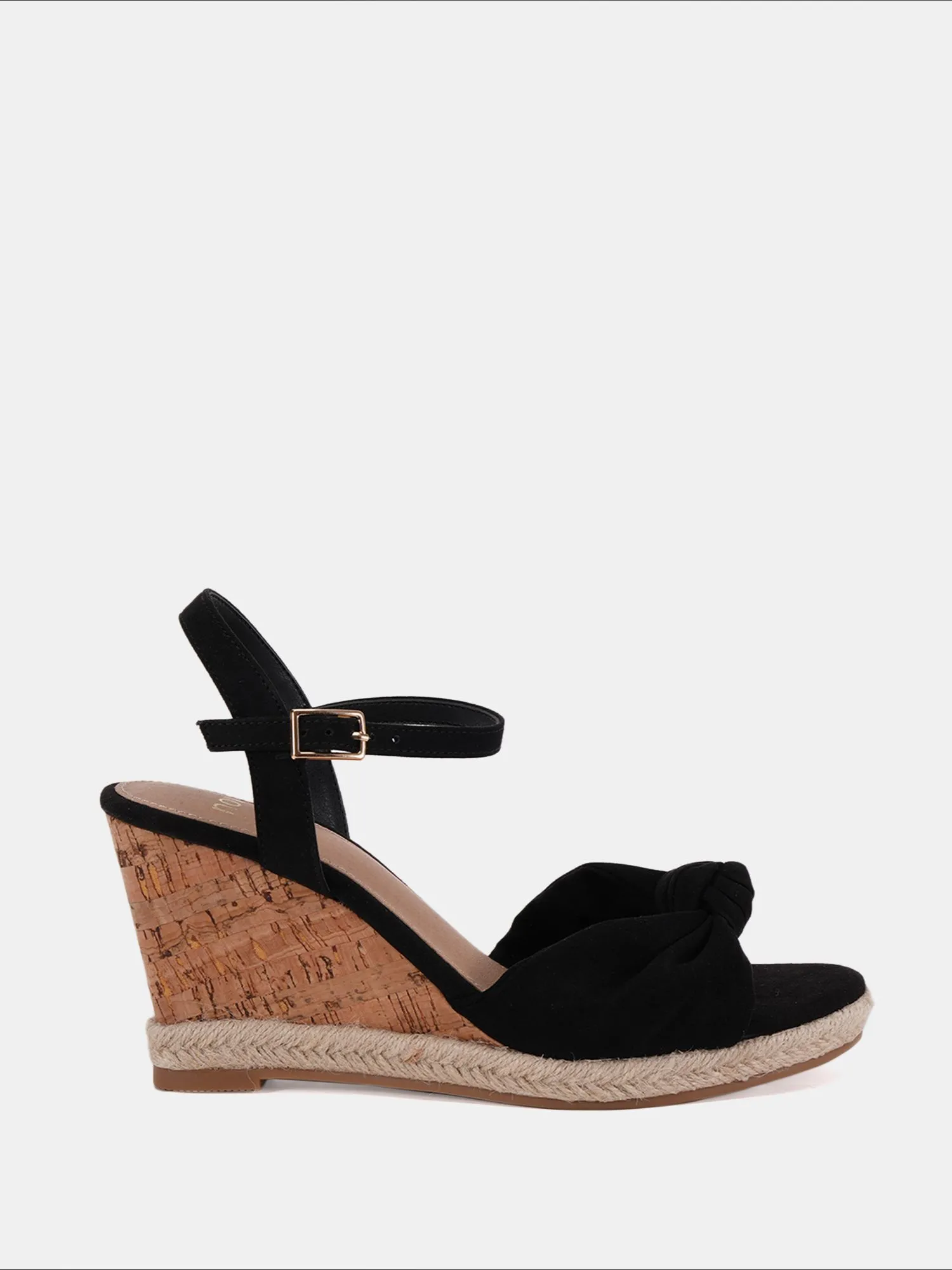 Wide Fit 'Bloom' Knot Cork Wedge Sandal