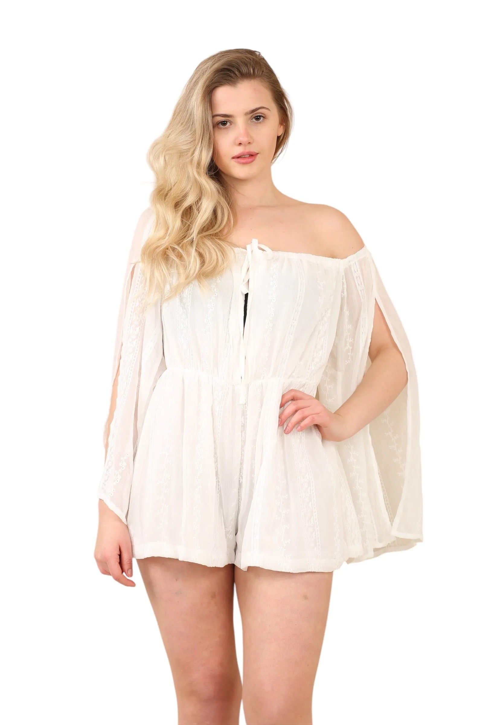 Boho Chic White Playsuit