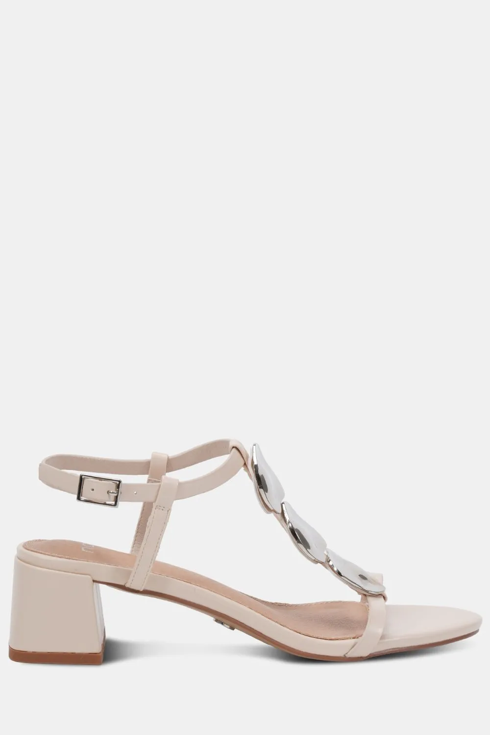Wide Fit 'Magda' Hardware Detail Block Heel Sandal