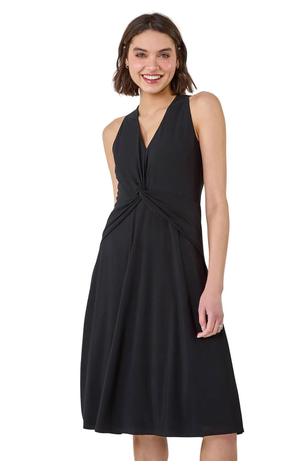 Twist Front Stretch Dress