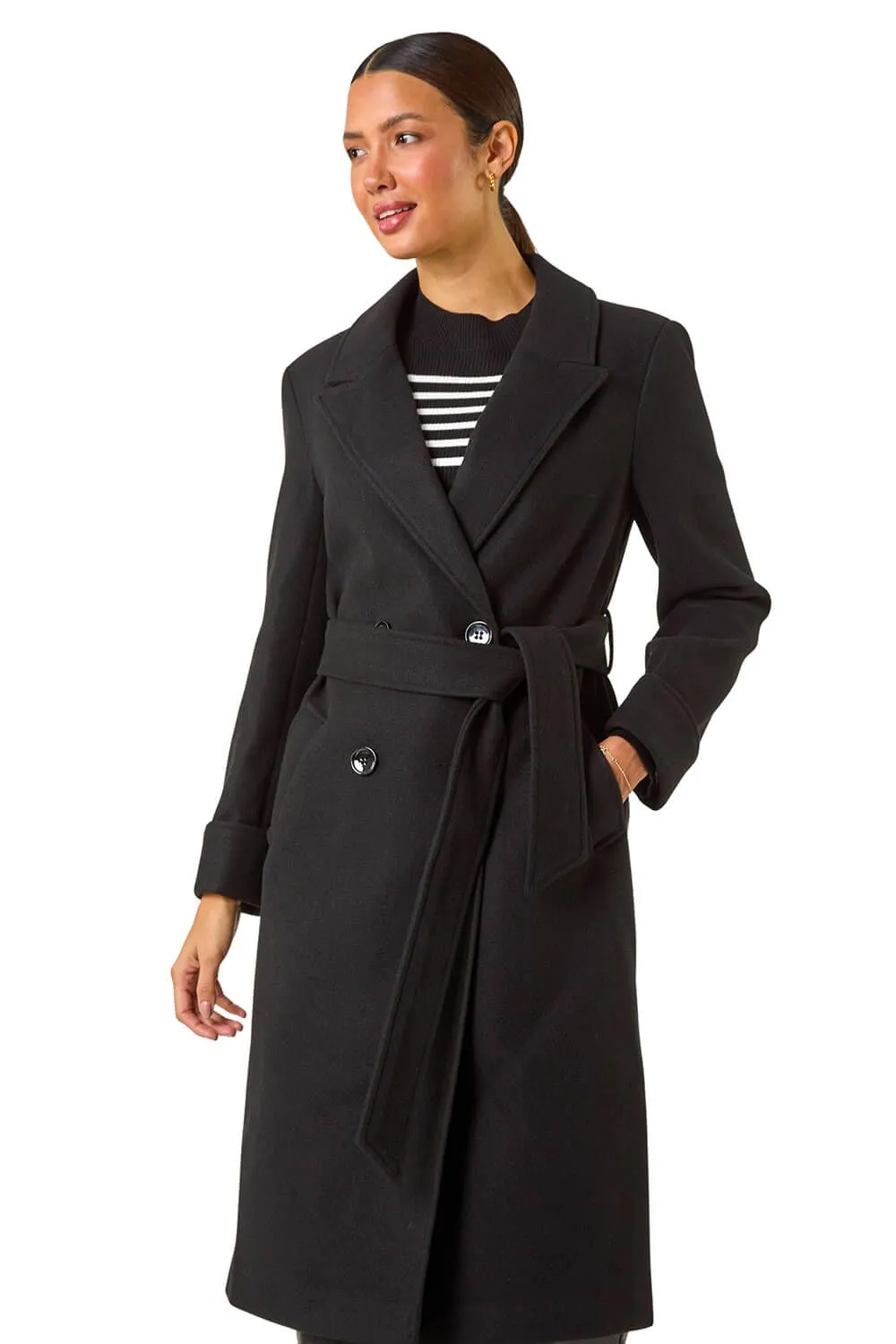 Belted Double Breasted Coat