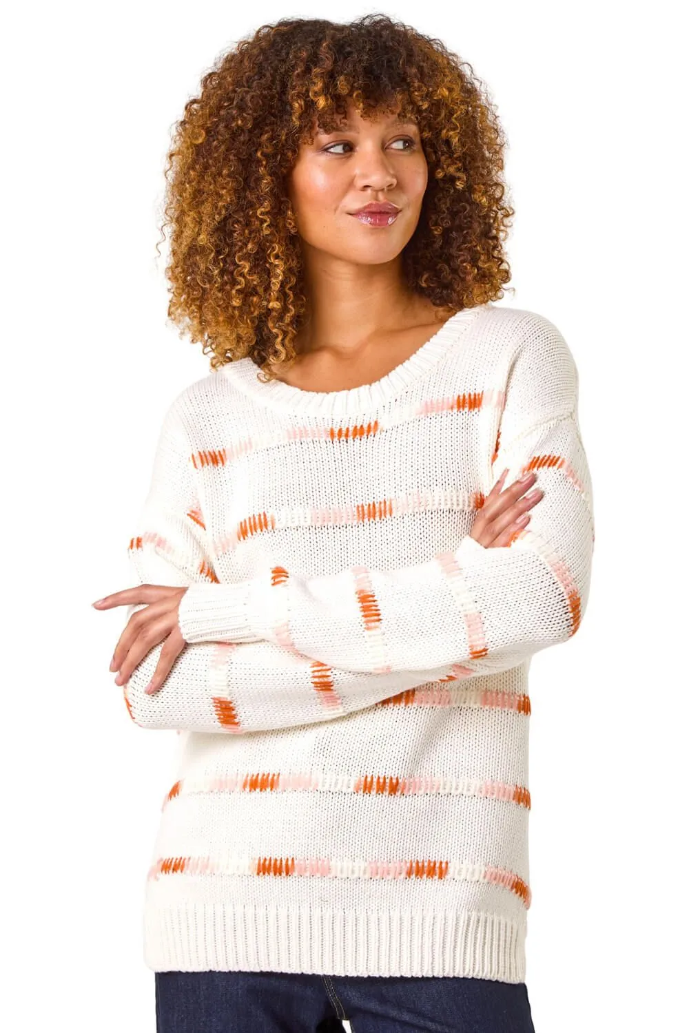 Tonal Stripe Knit Jumper