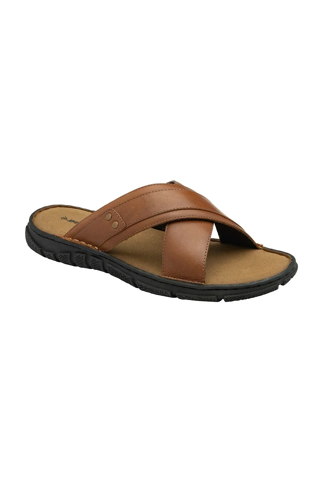 Tan Leather 'Hari' Open-Toe Sandals