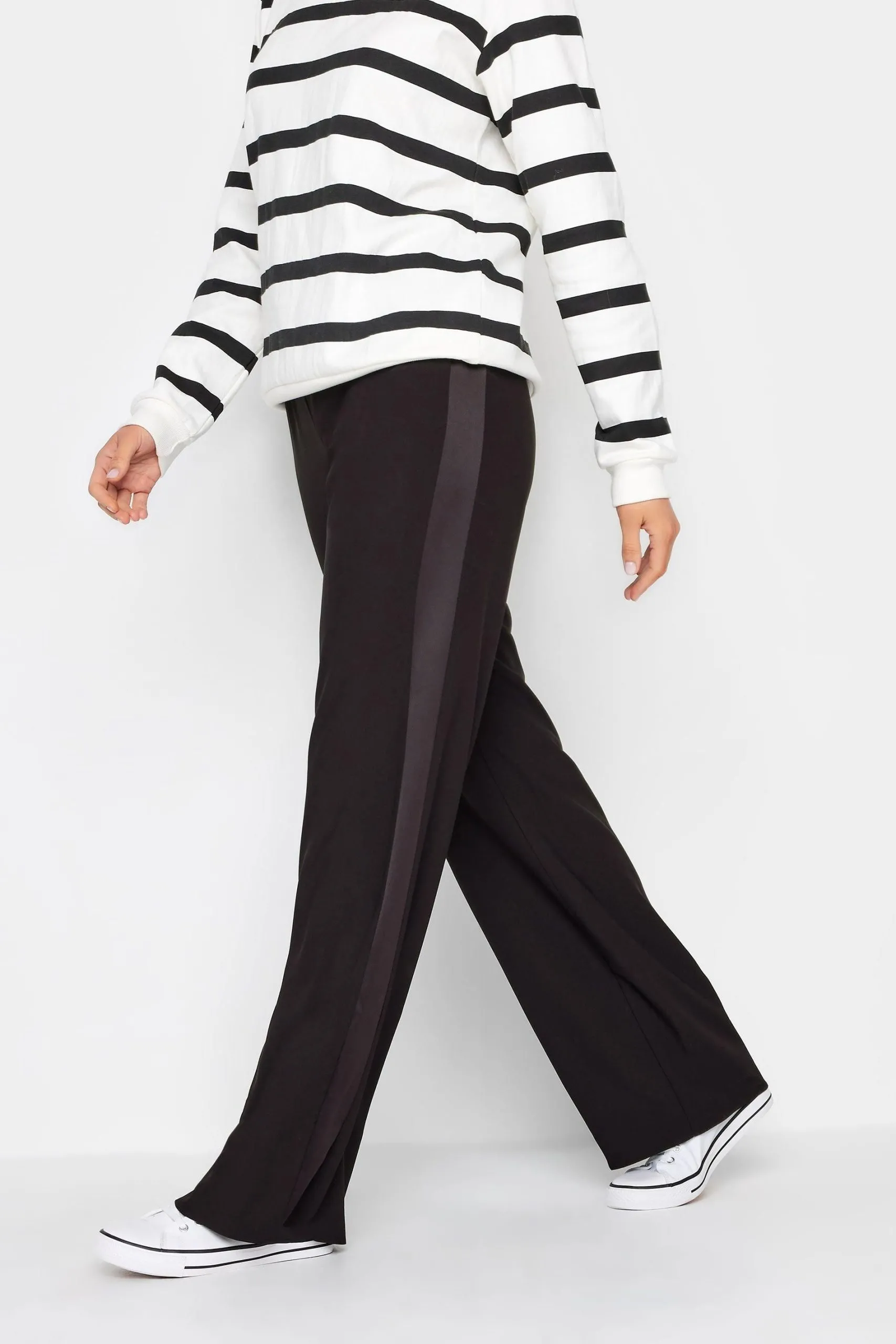 Tall Wide Leg Tuxedo Trousers