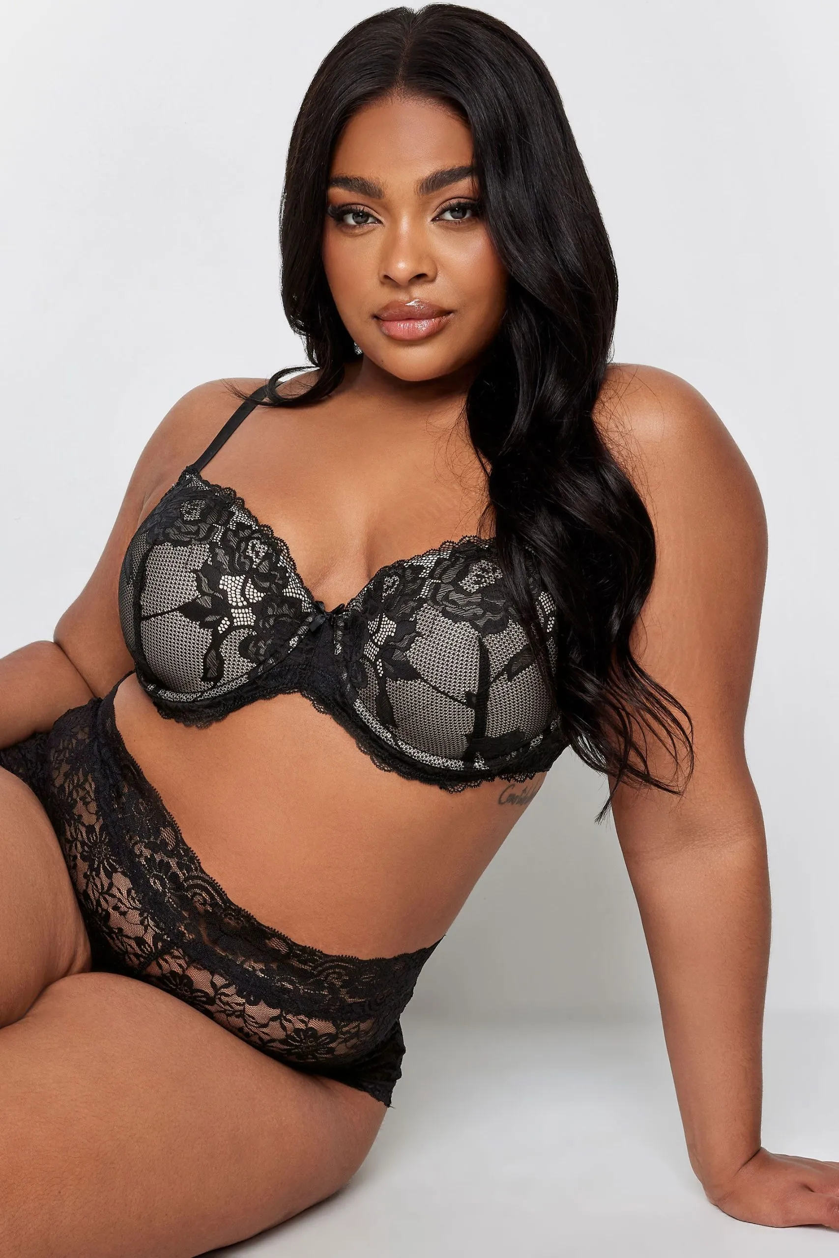 2 Pack Satin Lace Padded Bras