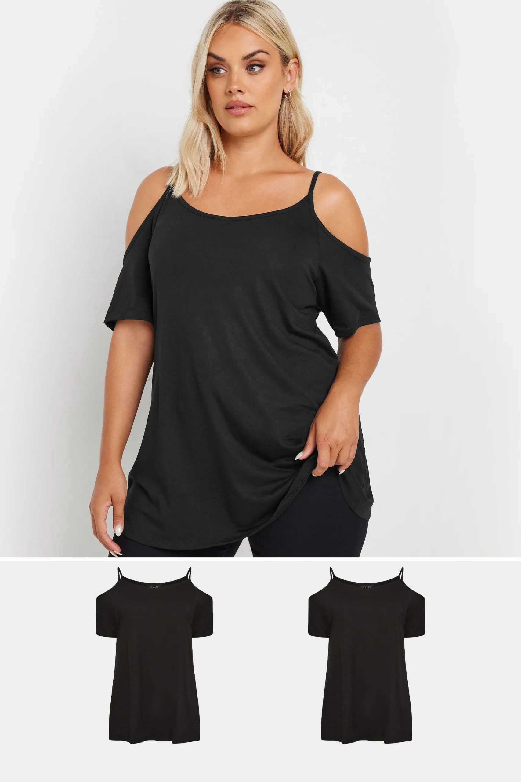 2 Pack Cold Shoulder T-Shirt