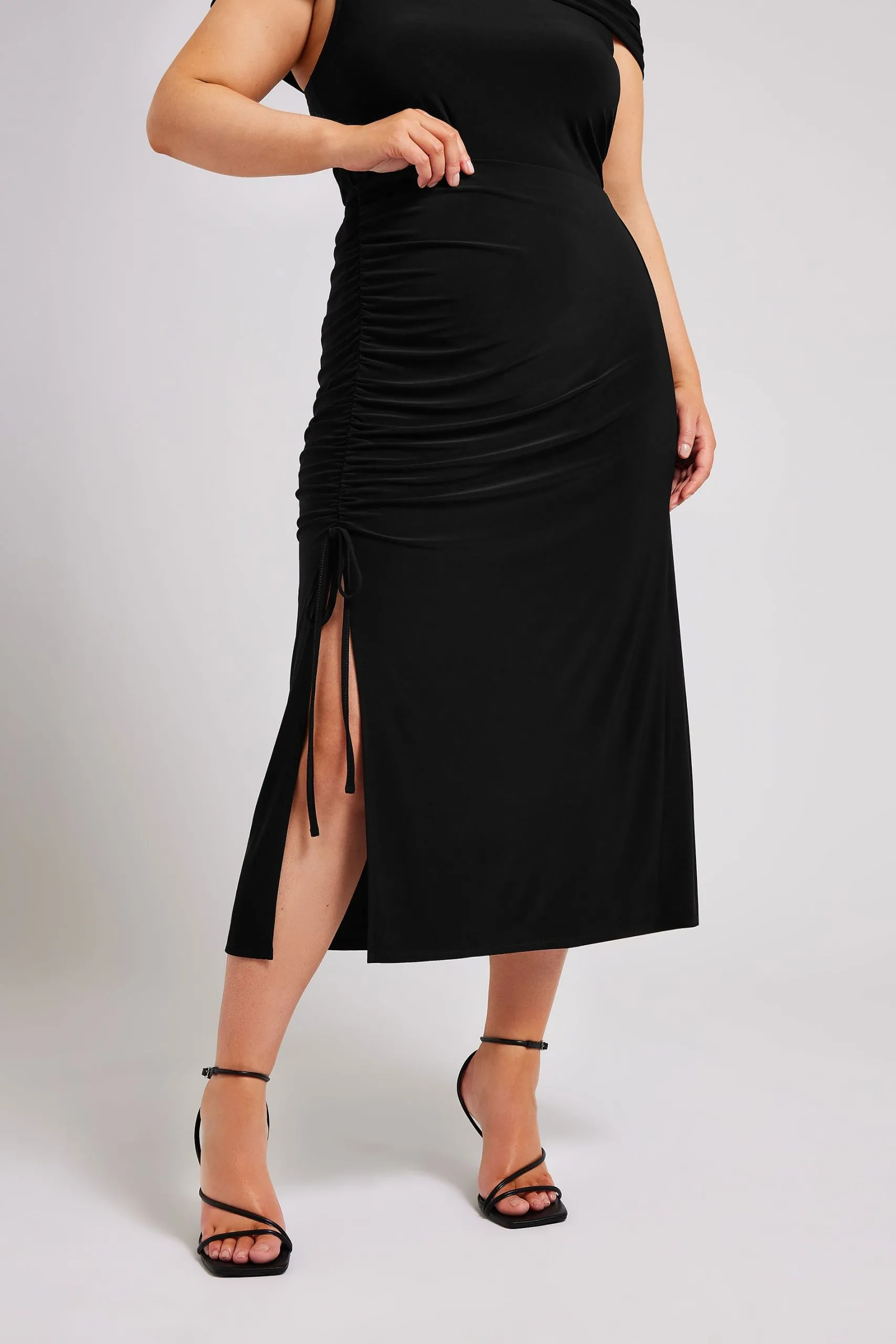 Ruched Midaxi Skirt