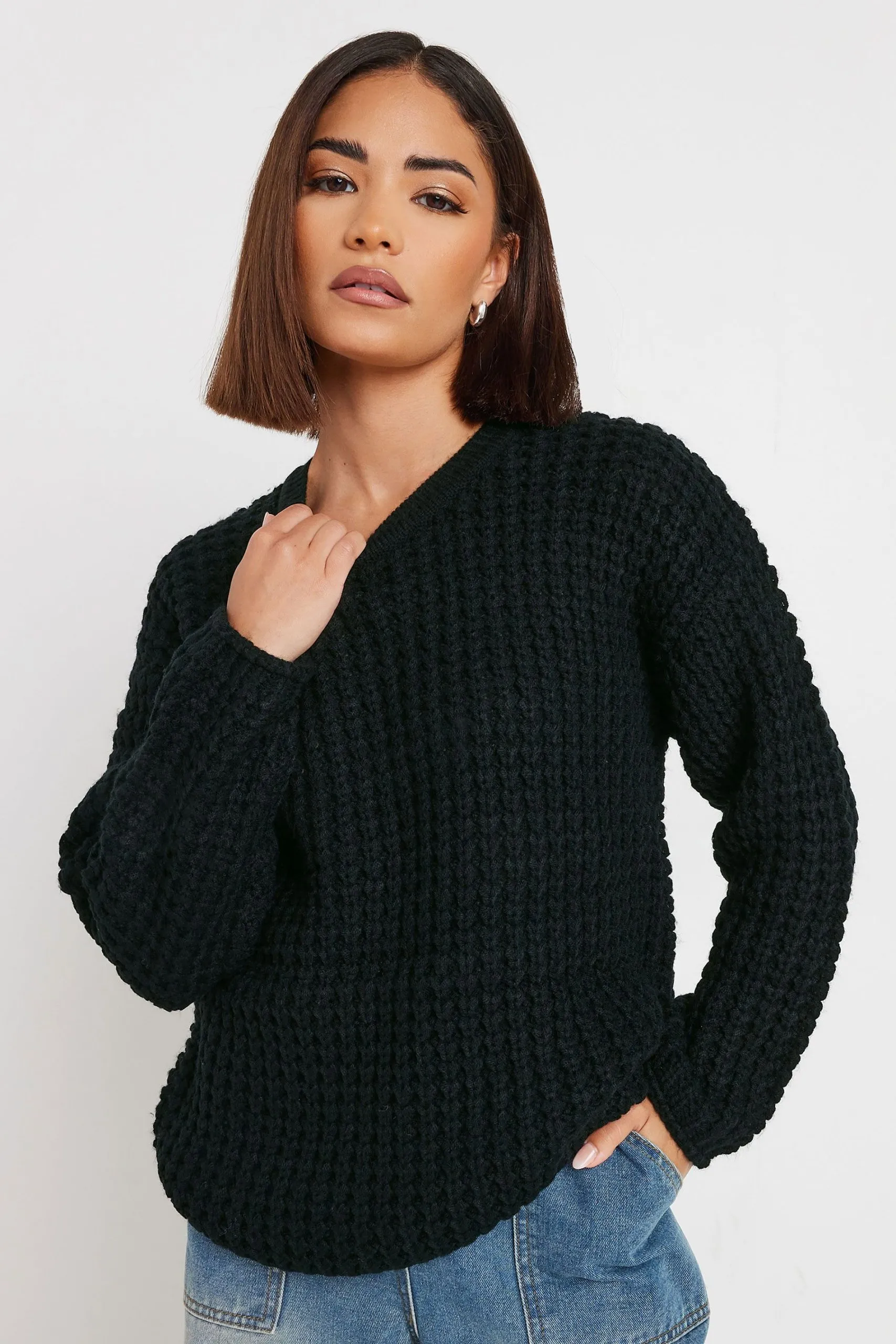 Petite Waffle Knit Jumper