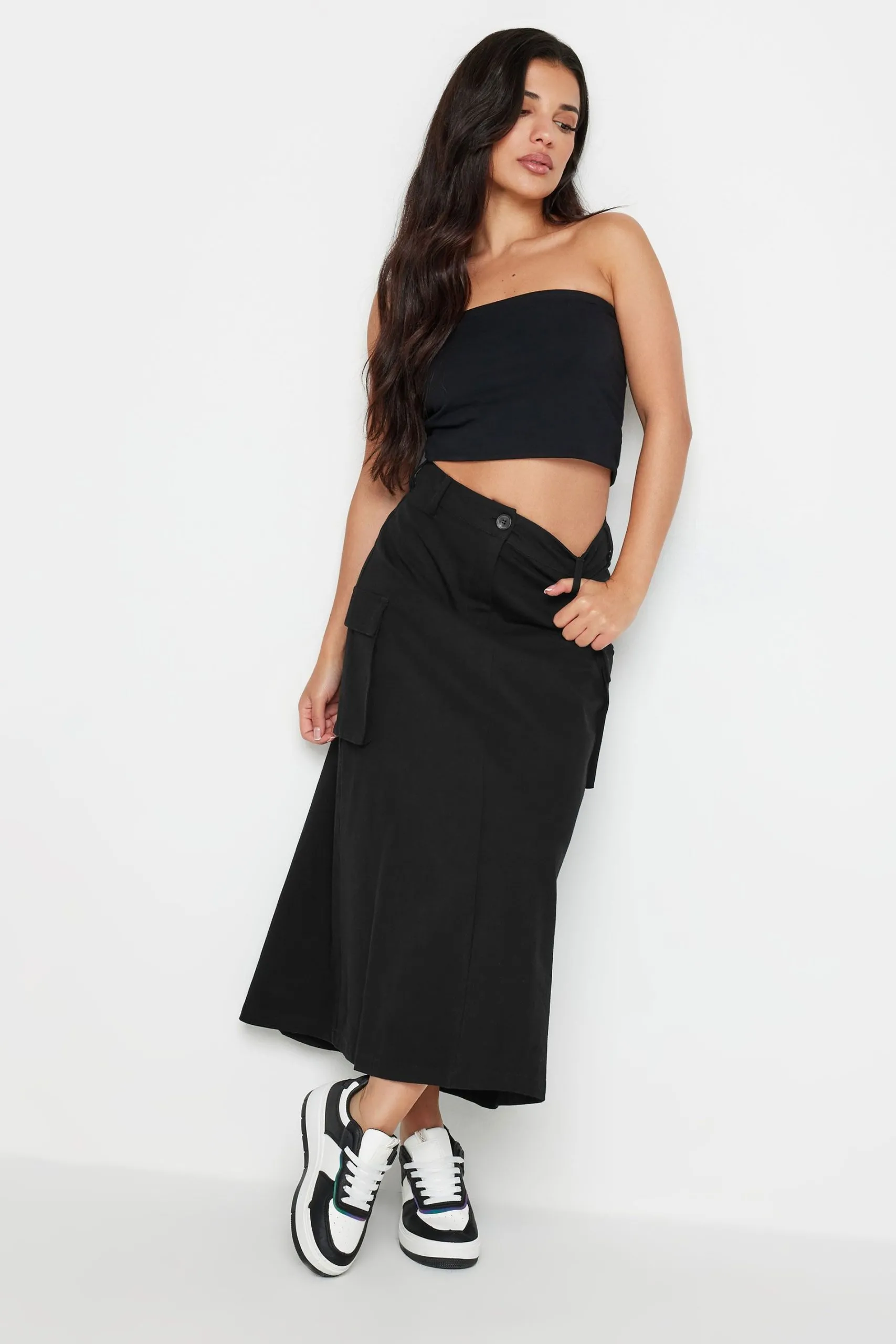Petite Maxi Cargo Skirt