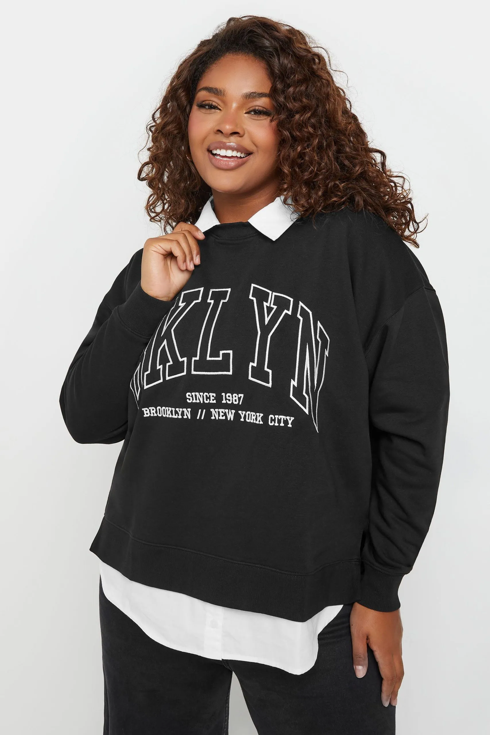 'BKLYN' 2-In-1 Sweatshirt