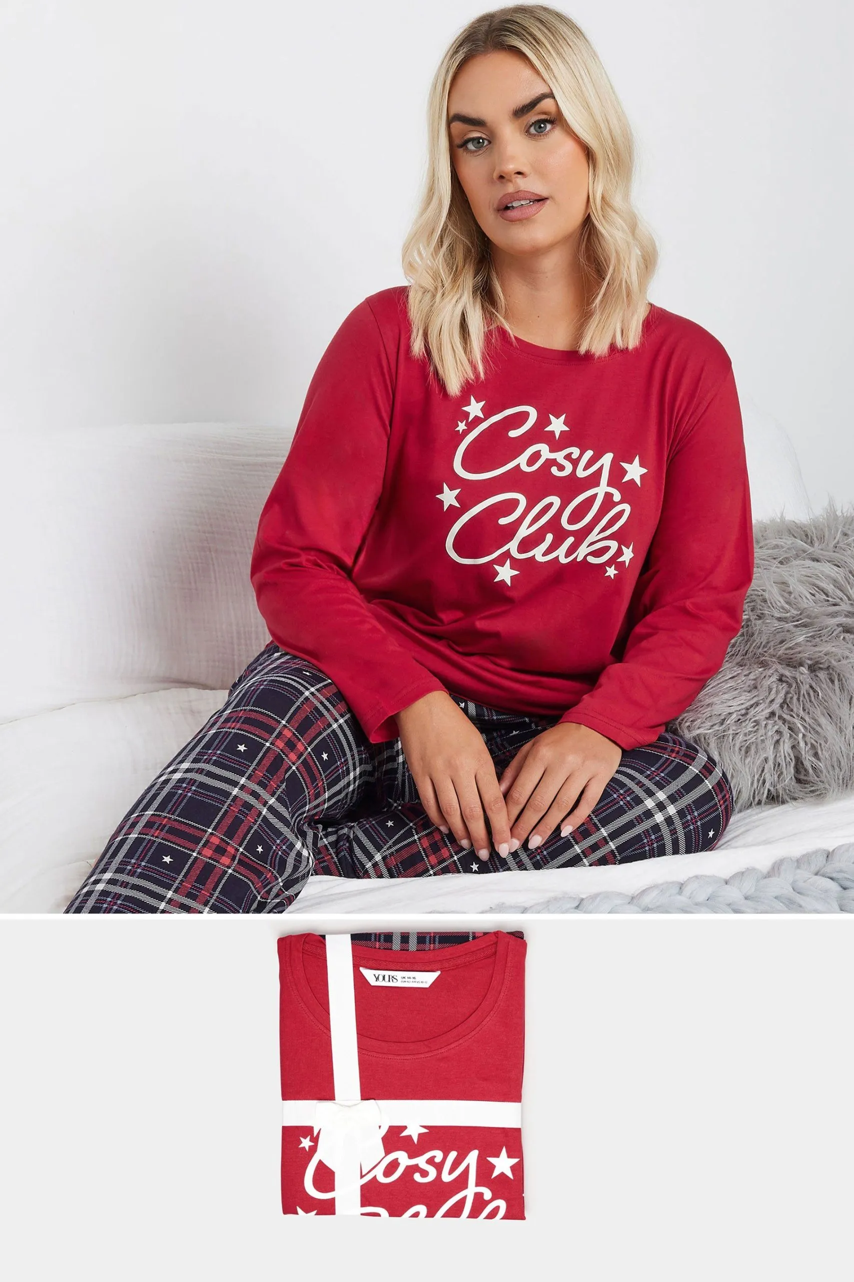 Slogan Printed Pyjama Set