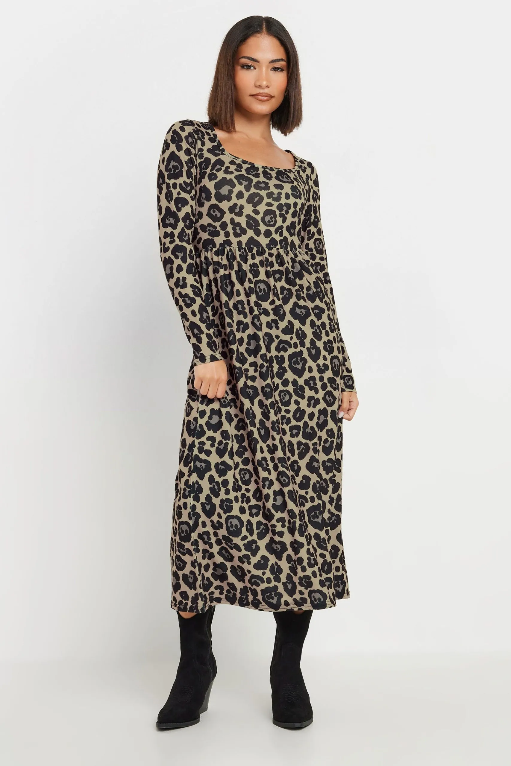 Petite Leopard Tea Dress