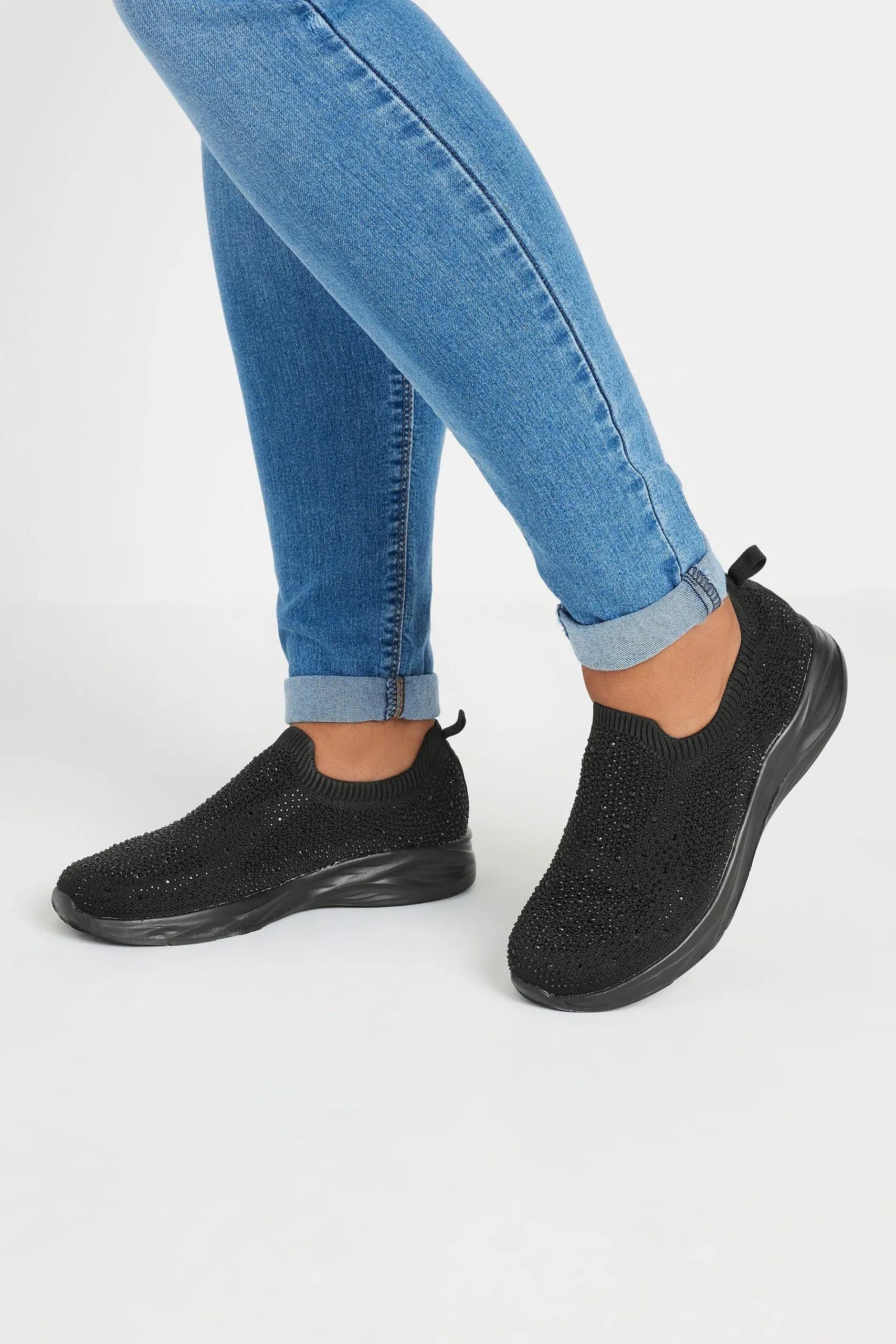 Knitted Slip On Trainers