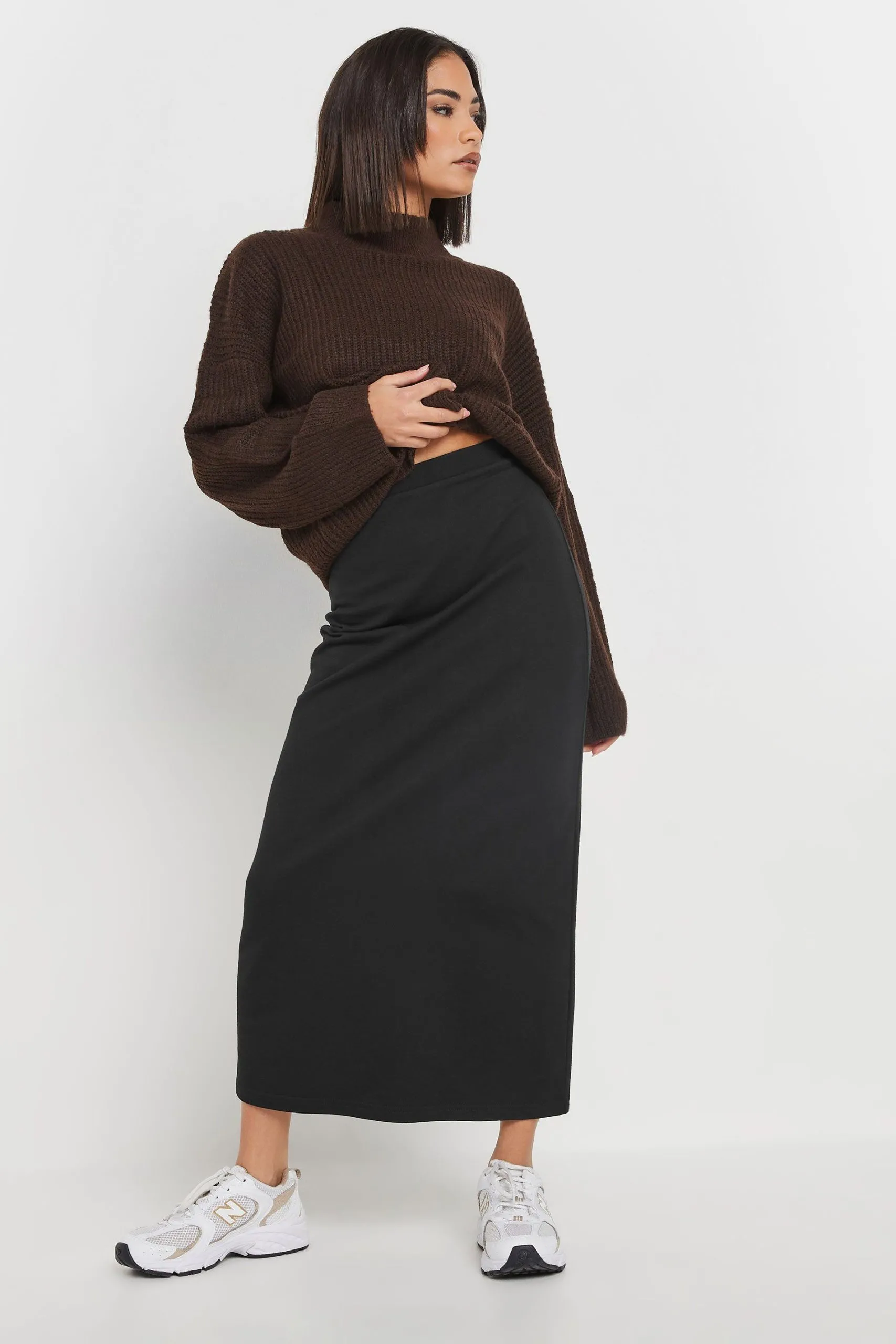 Petite Sweatshirt Maxi Skirt