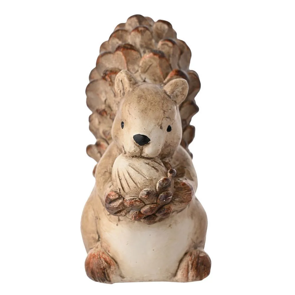Autumn Harvest Wood Effect Resin Squirrel - Small