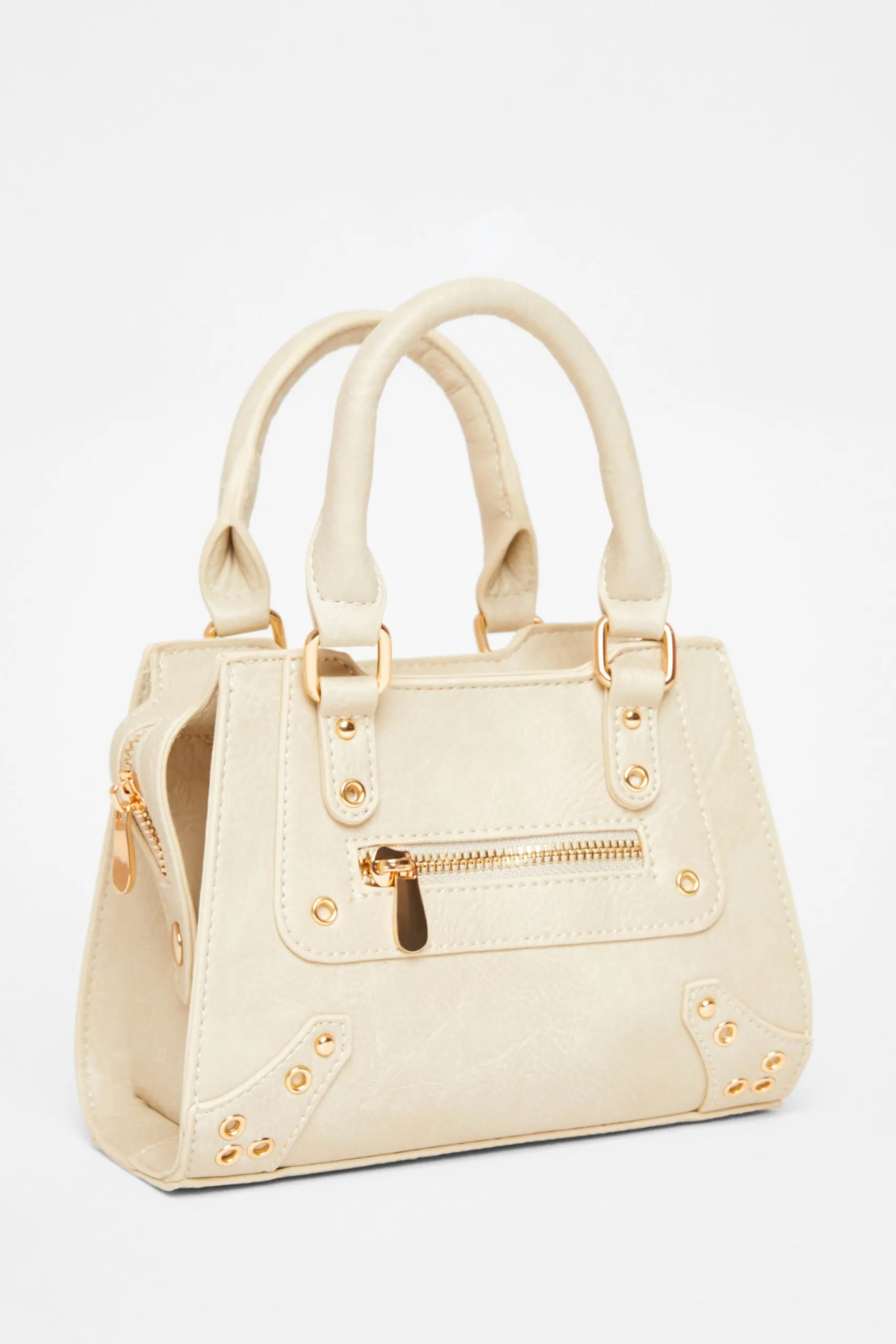 Off White Mini Top Handle Bag