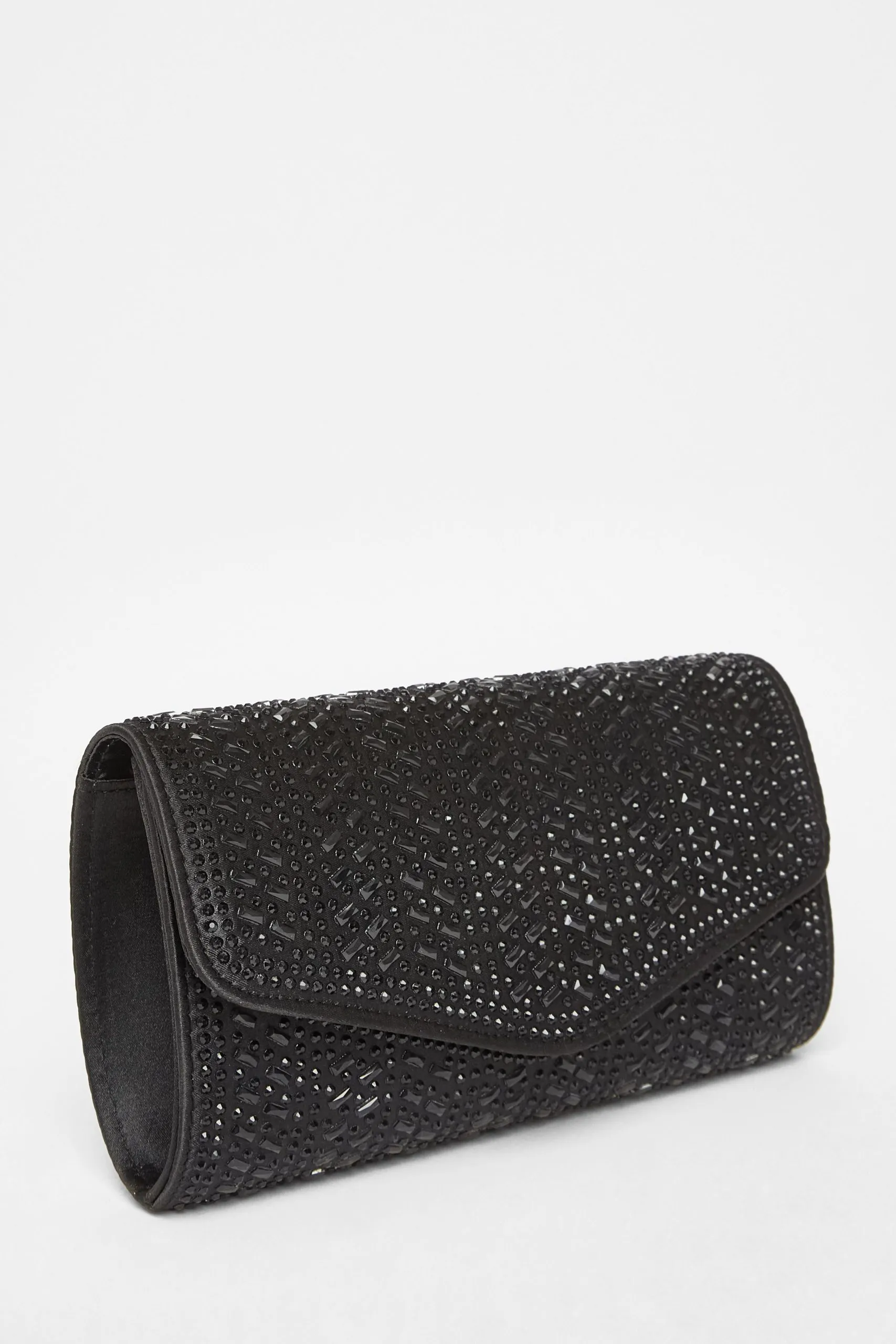 Black Diamante Clutch Bag