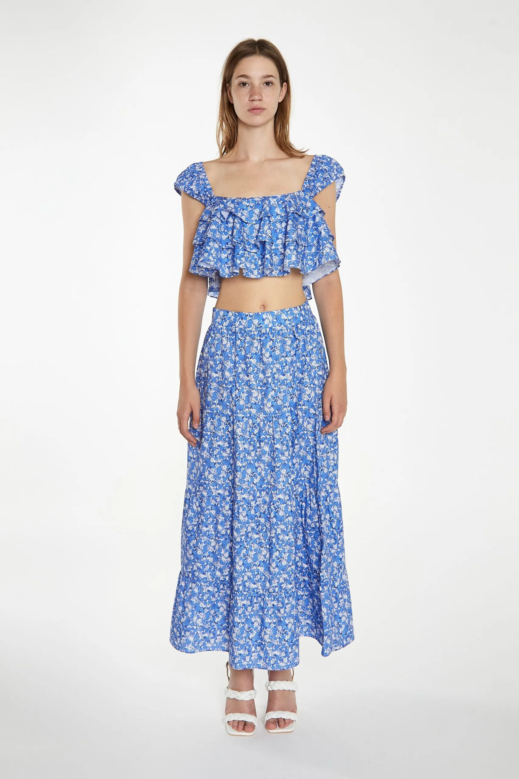 Tiered Ruffle Crop Top