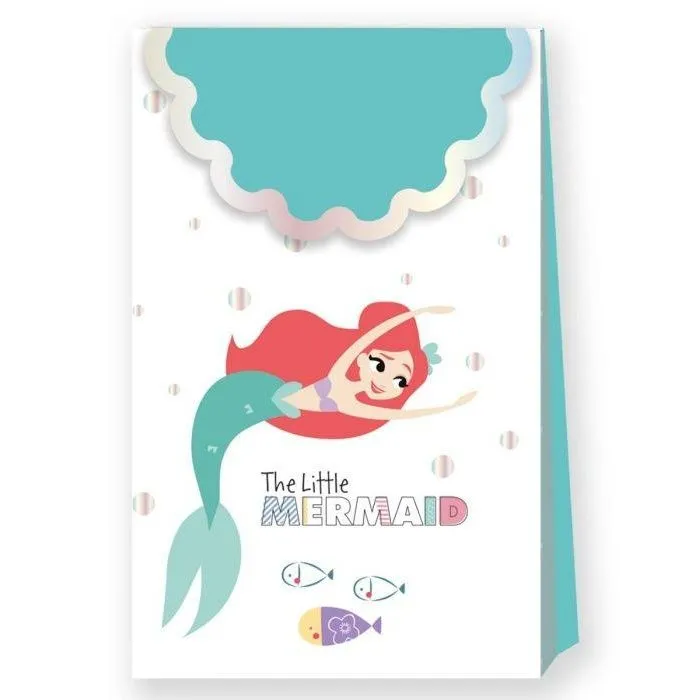 Under The Sea Paper Ariel Party Bags (Pack of 6)