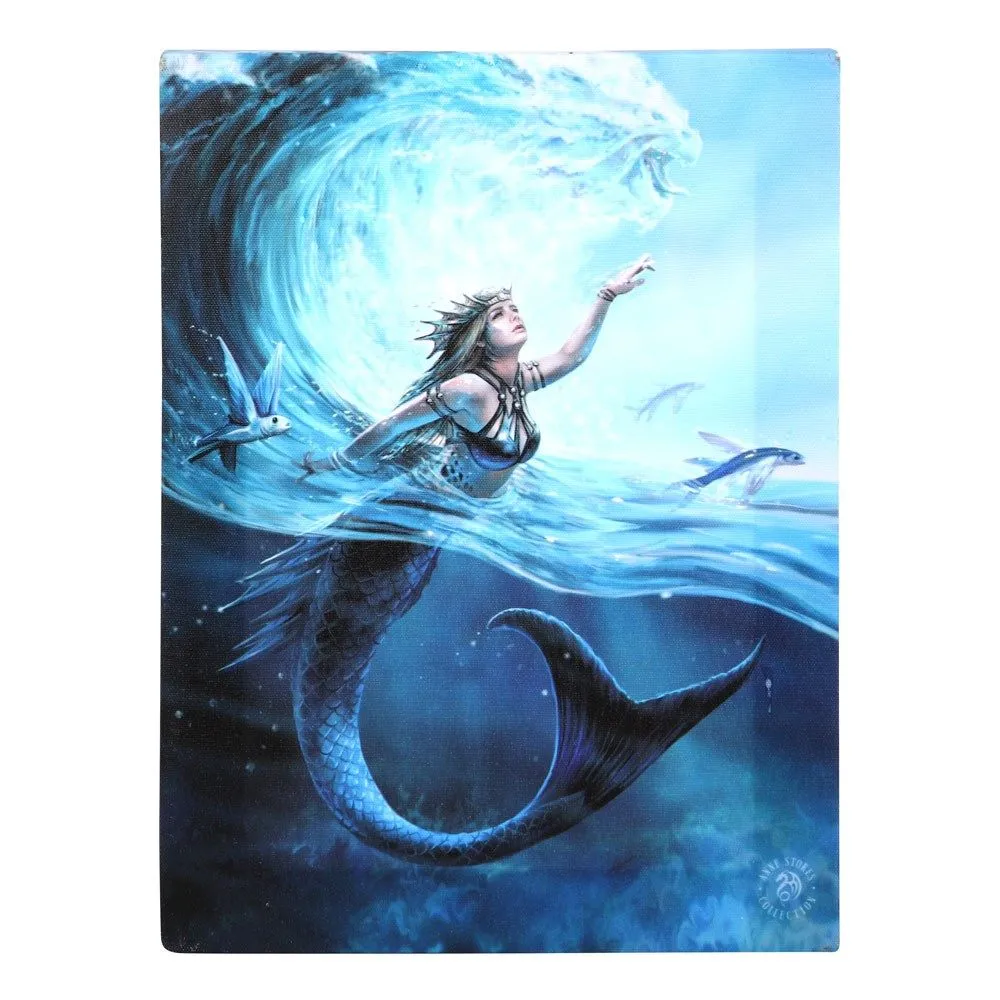 Water Elemental Sorceress Canvas Plaque