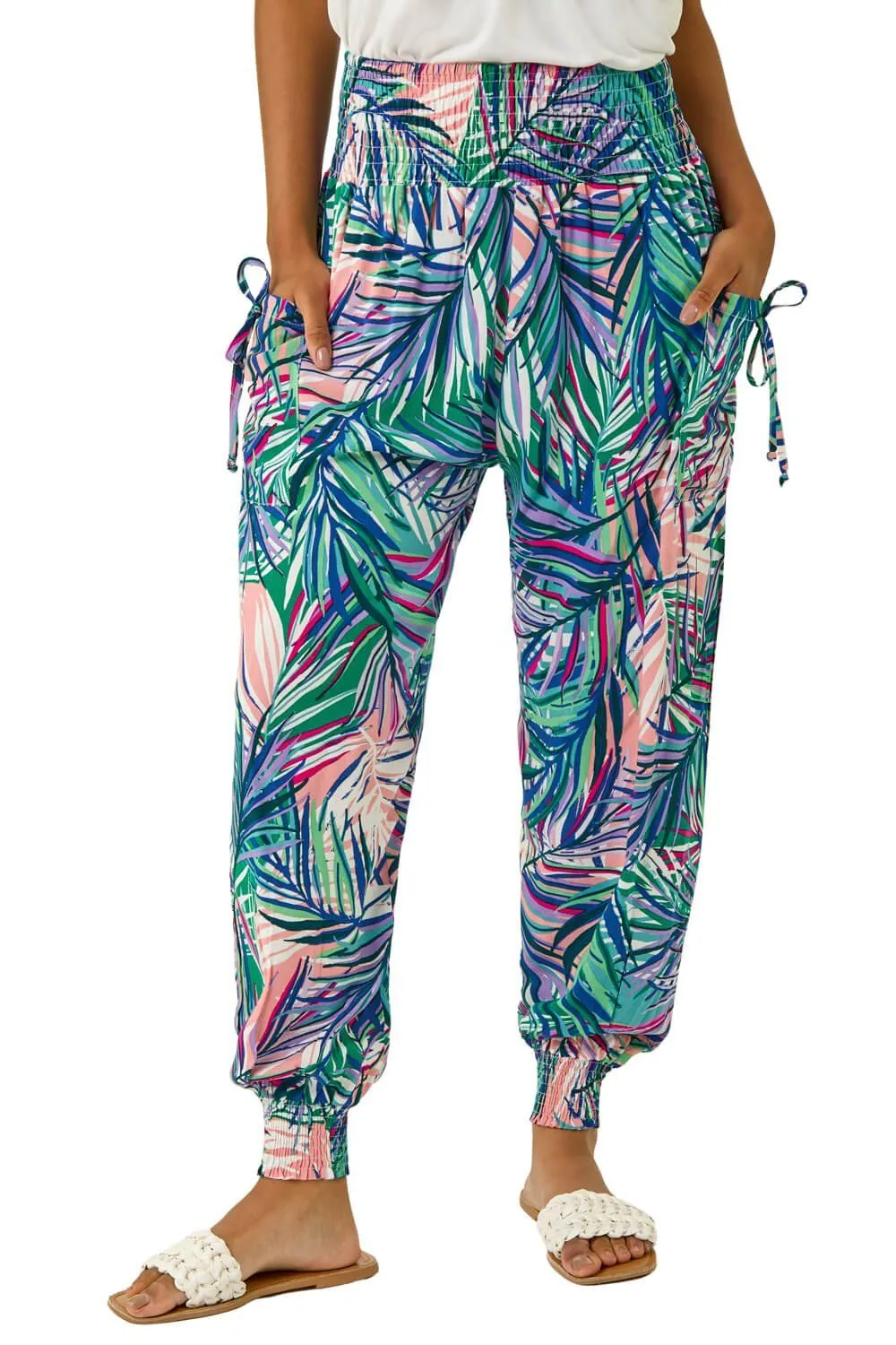 Abstract Tie Pocket Trousers