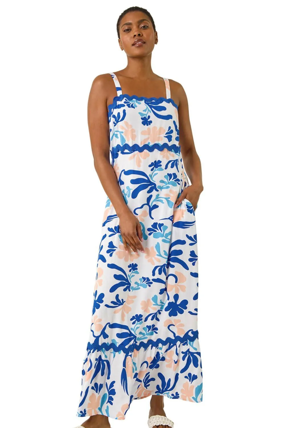 Abstract Ric Rac Maxi Dress