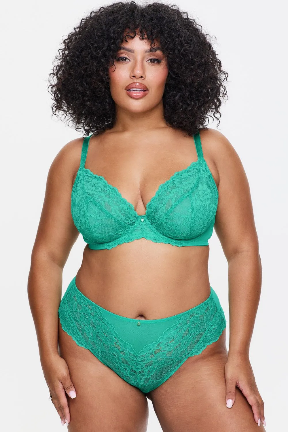 Sexy Lace Fuller Bust Non Padded Plunge Bra