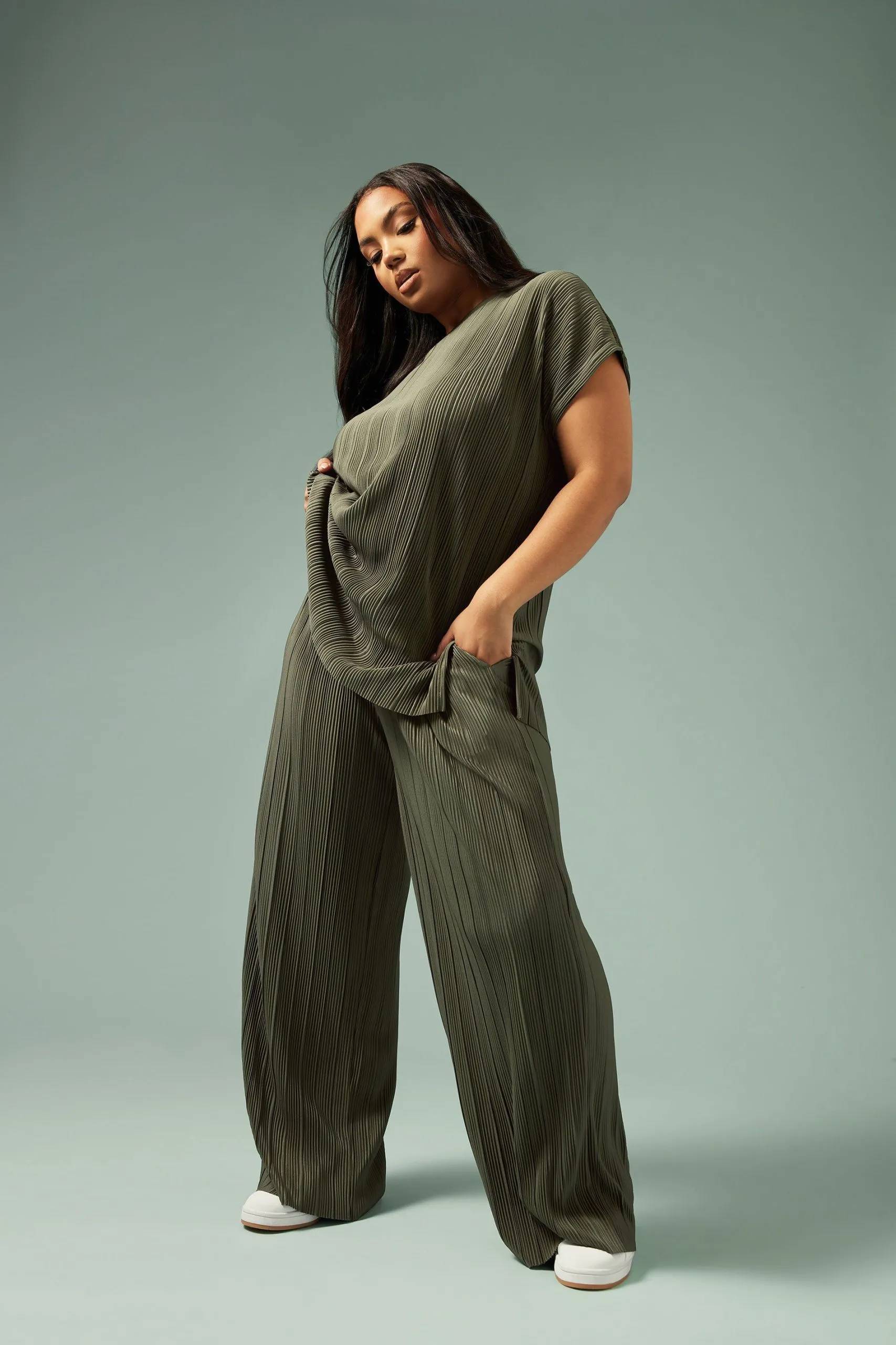 Short Sleeve Plisse Top