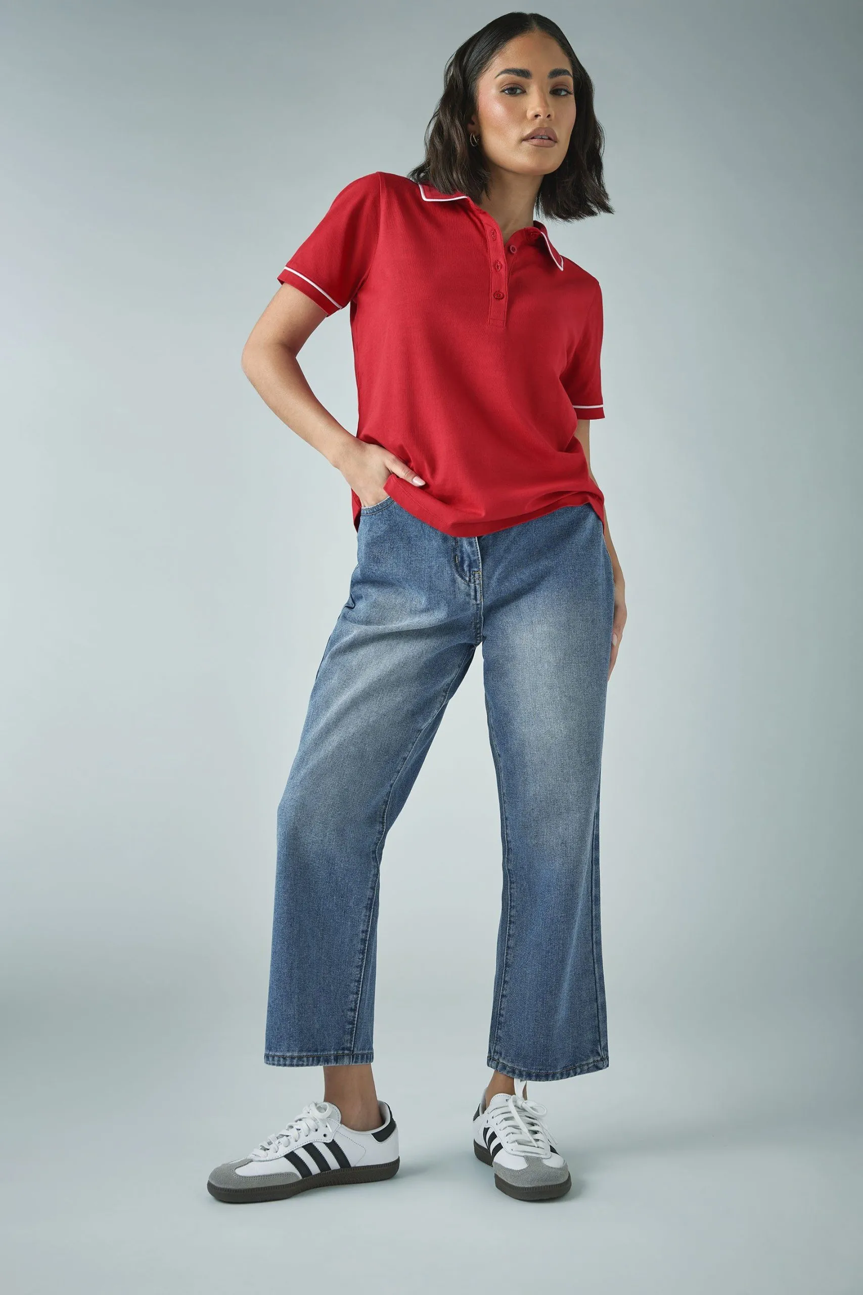 Petite Ankle Grazer Straight Leg Jeans