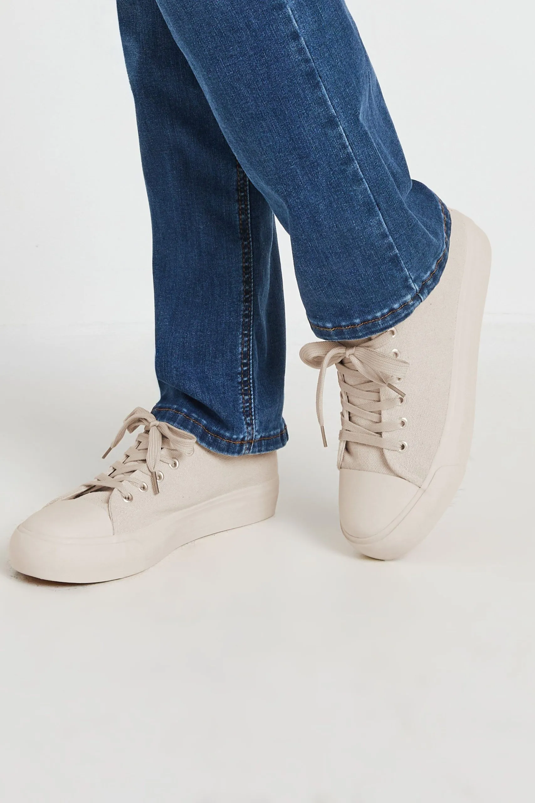 Canvas Flatform Trainers
