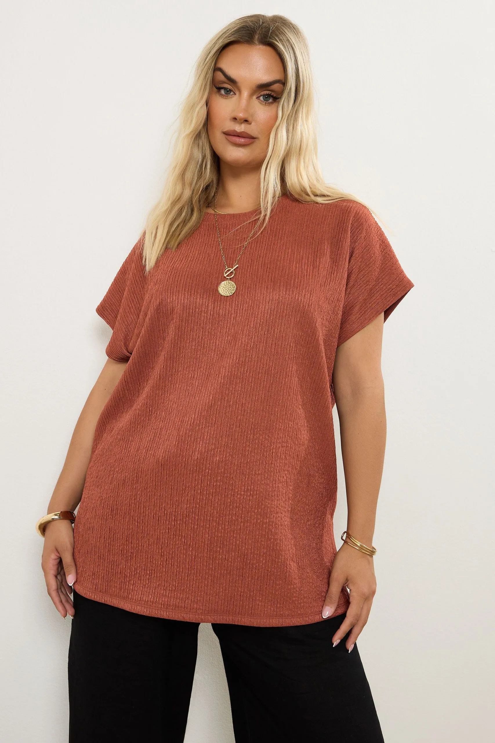 Textured Metallic Top