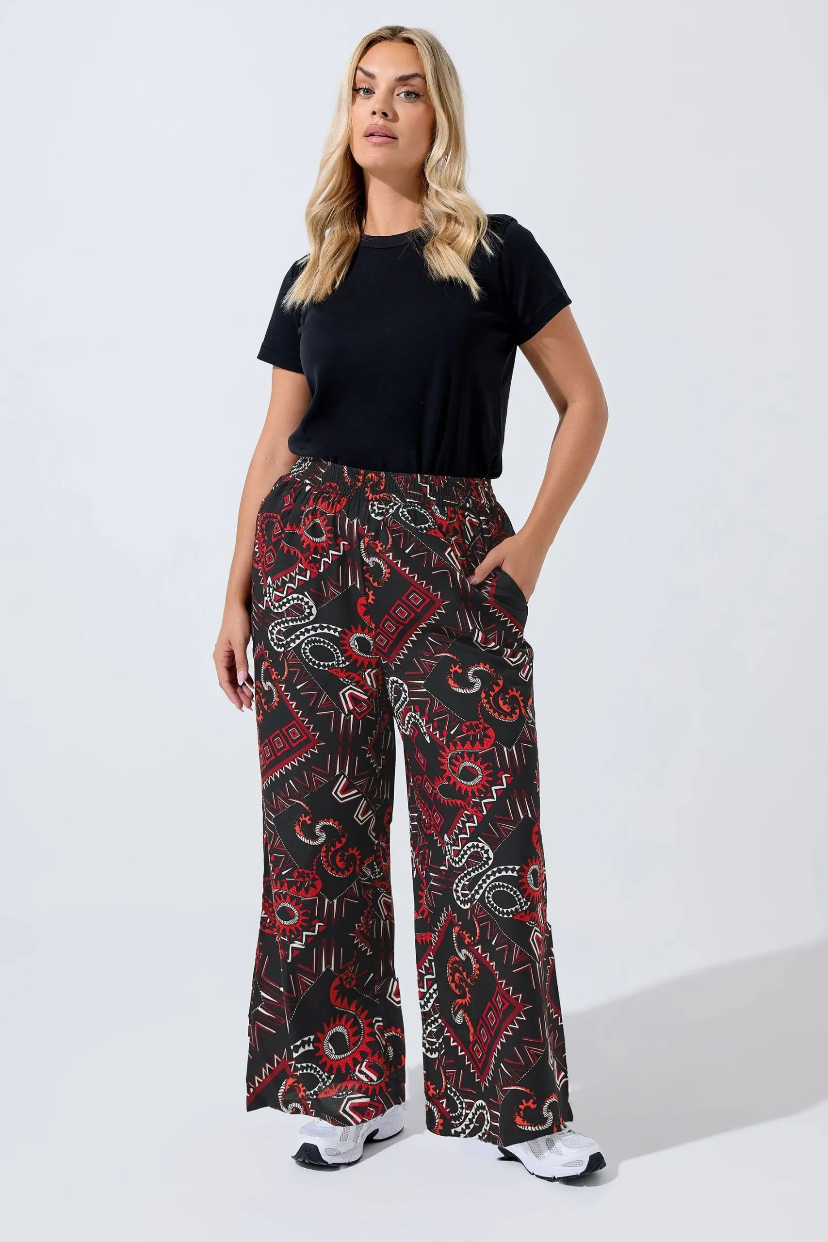 Aztec Snake Wide Leg Trousers