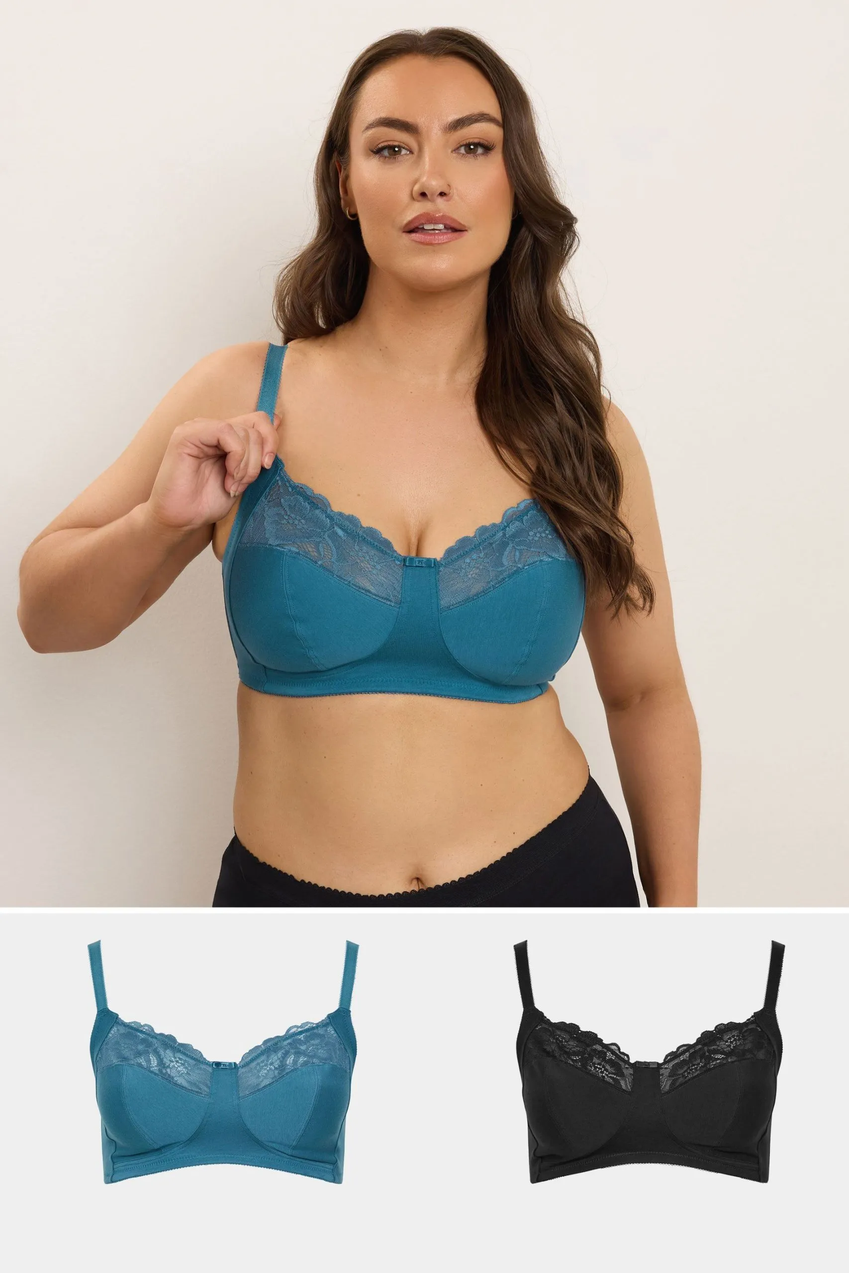 2 Pack Underwired Lace Bras