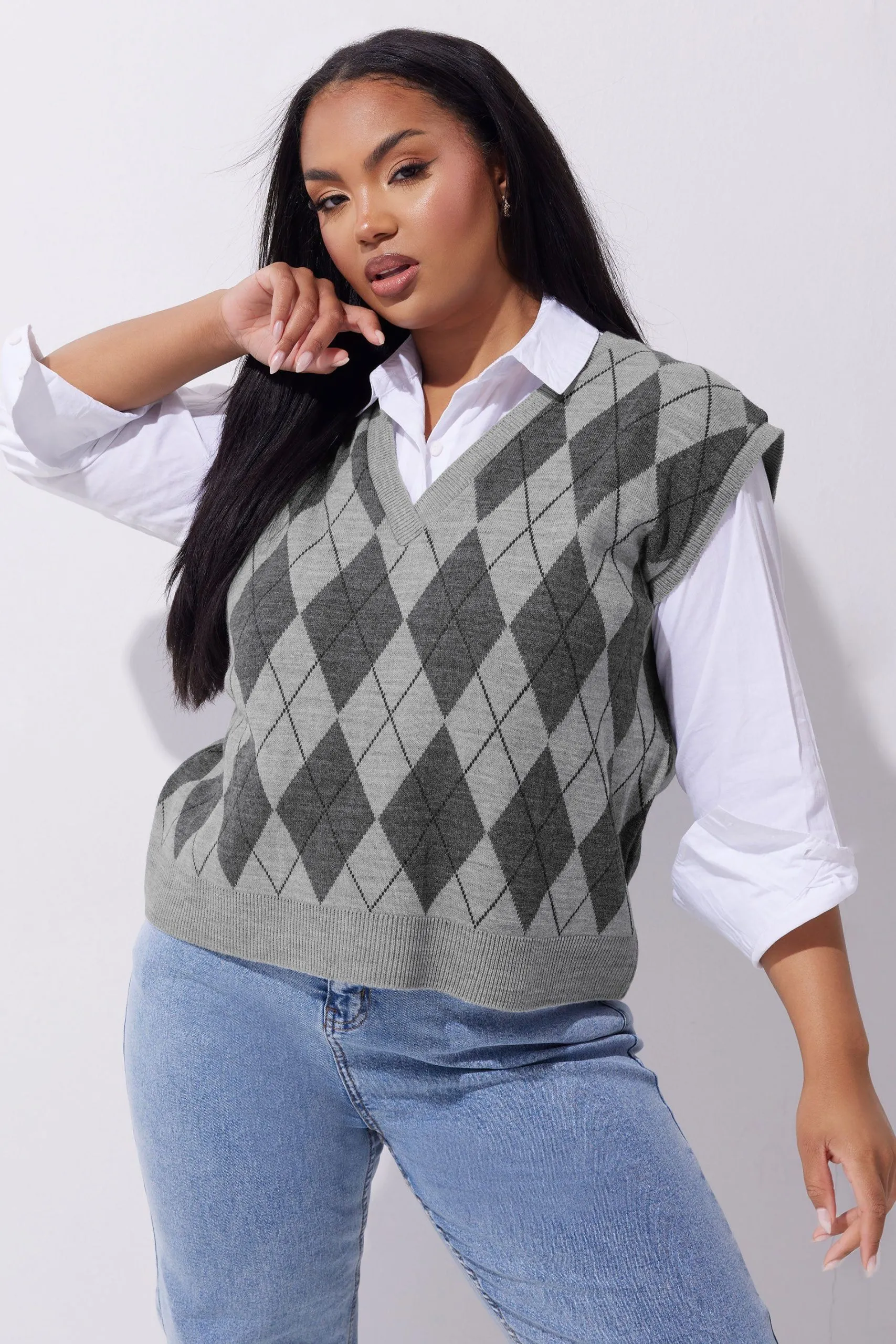 Argyle Knitted Vest
