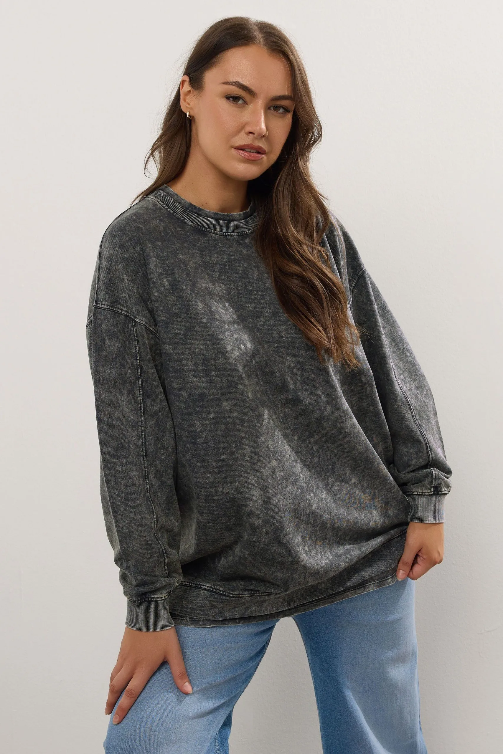2-In-1 Acid Wash Sweatshirt